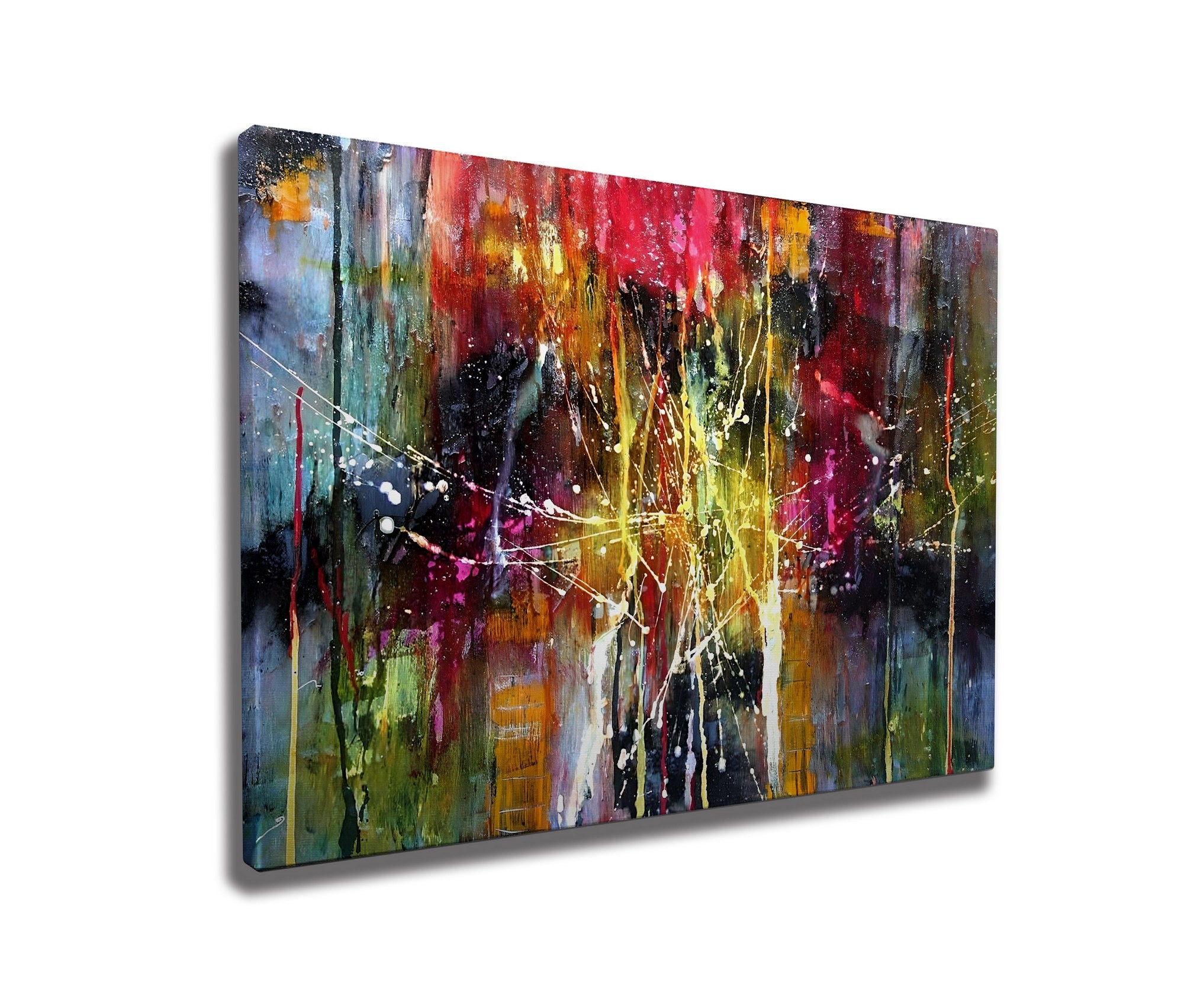 Quadro Decorativo em Tela WY337 Multicolor 50x70cm - Impressão Digital Premium com Moldura de Madeira