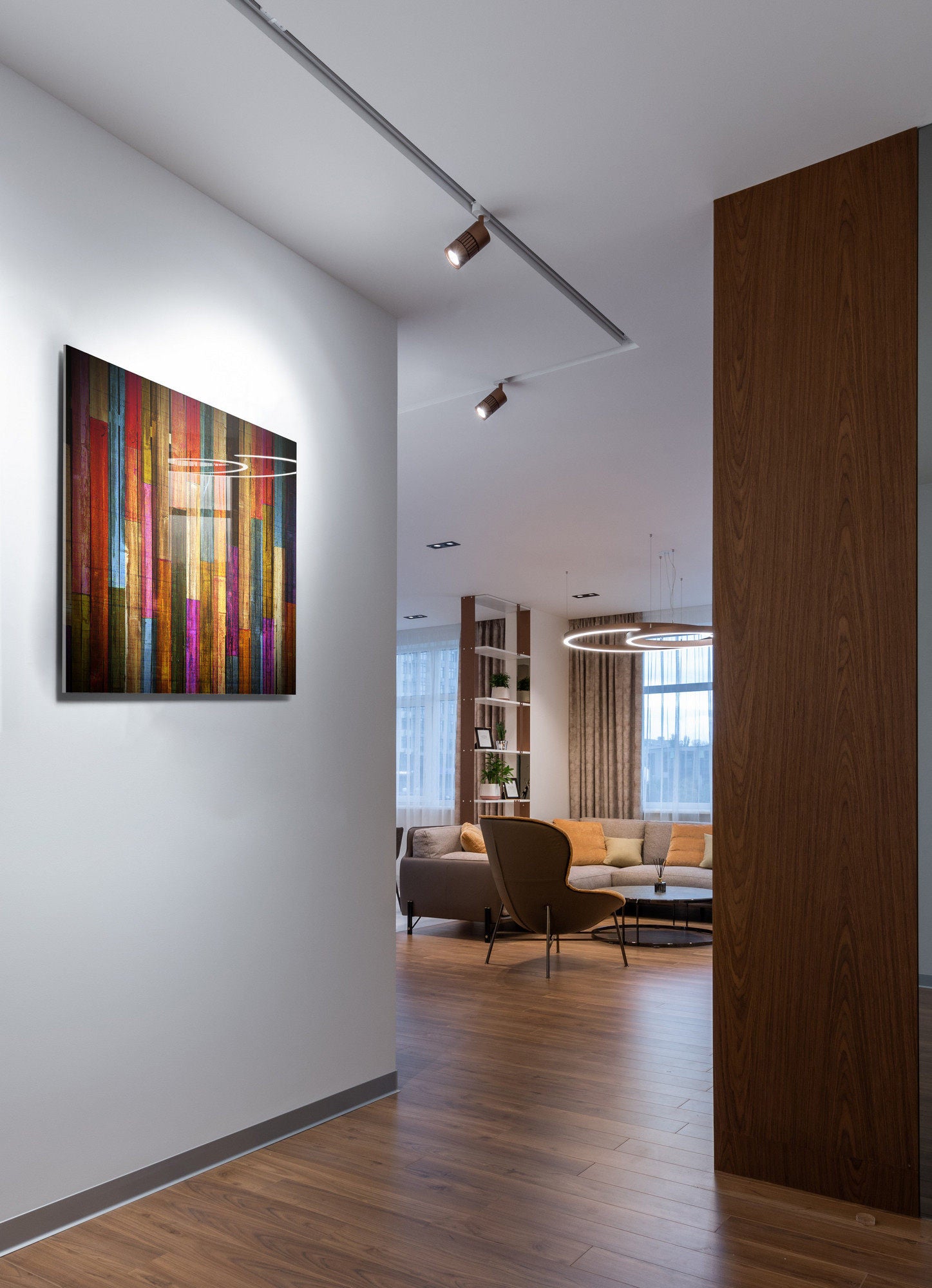 Pintura elegante em vidro temperado, 50 x 70 cm, 100% vidro temperado (4 mm) | Arte de parede deslumbrante para decoração de casa | Perfeita para sala de estar e escritório