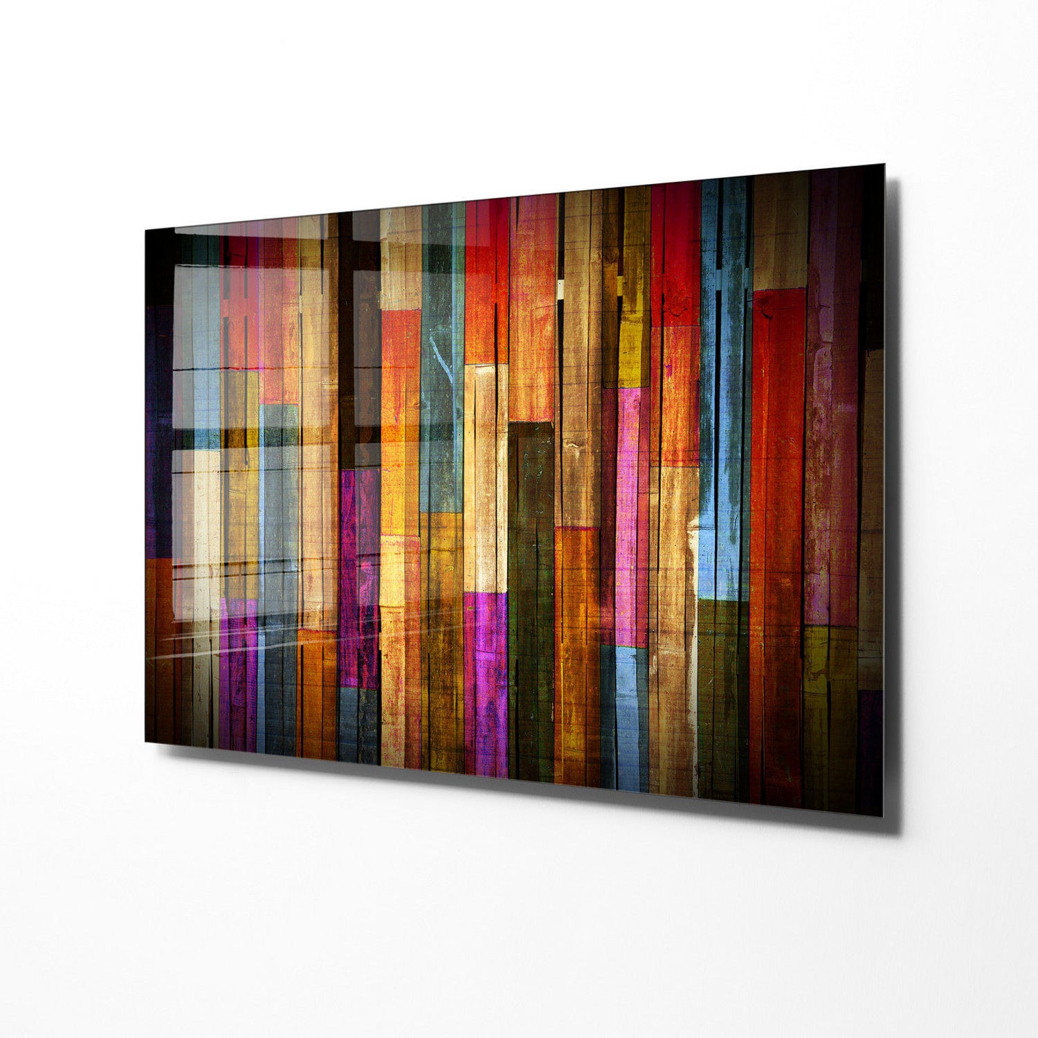 Pintura elegante em vidro temperado, 50 x 70 cm, 100% vidro temperado (4 mm) | Arte de parede deslumbrante para decoração de casa | Perfeita para sala de estar e escritório