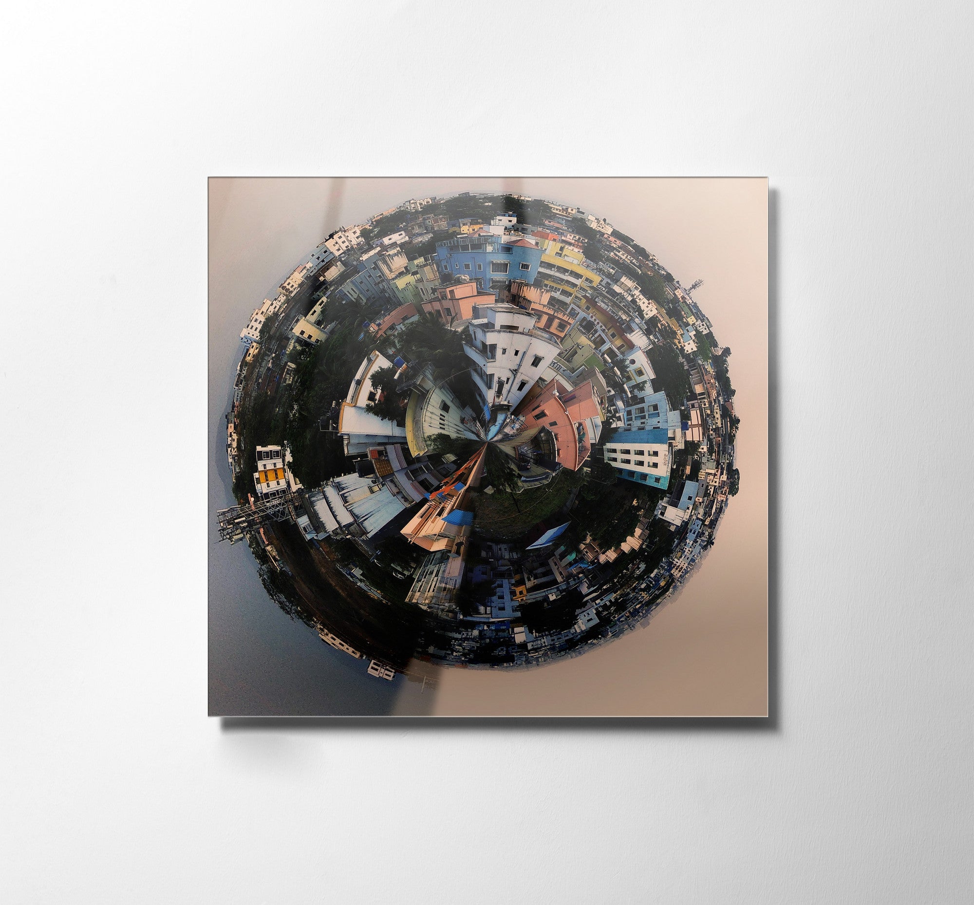 Quadro Decorativo em Vidro Temperado Multicolor 60x60cm - Arte Moderna para Transformar o Seu Espaço