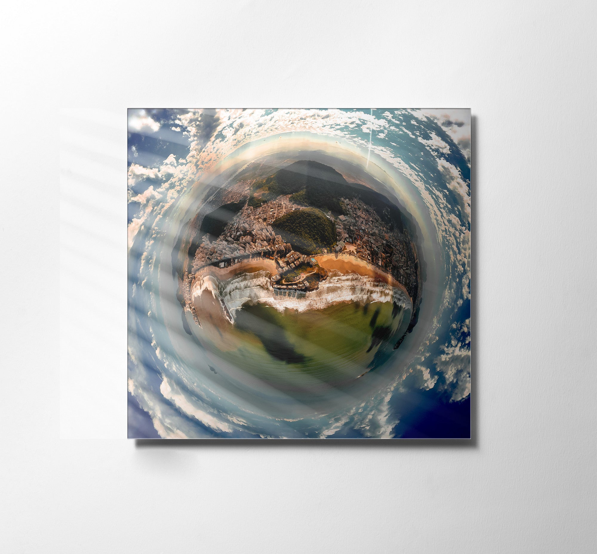 Quadro Decorativo em Vidro Temperado Multicolor 60x60cm - Arte Moderna para Transformar o Seu Espaço