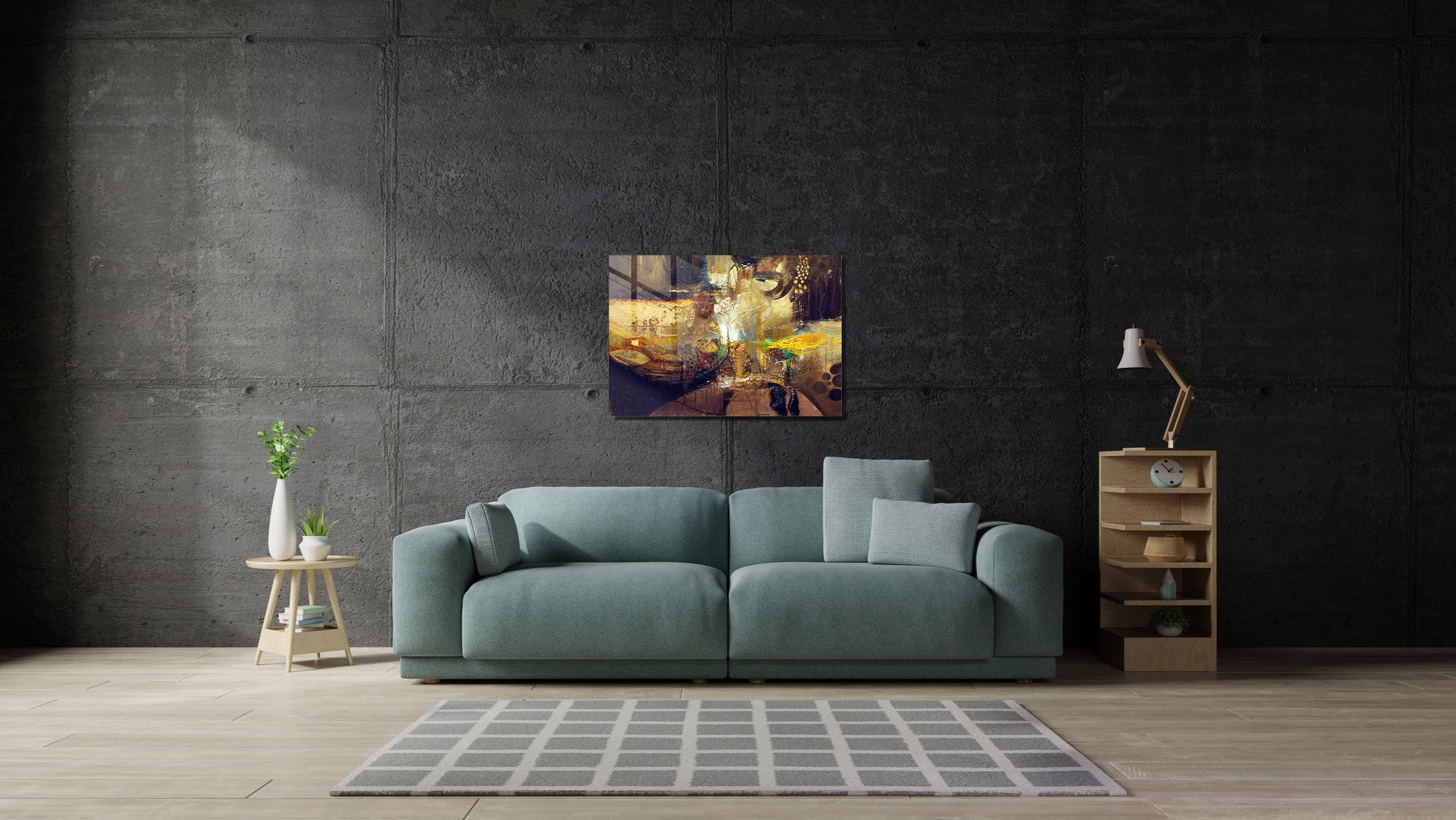 Quadro Decorativo em Vidro Temperado Multicolor 45x65cm - Arte Moderna para Transformar o Seu Espaço