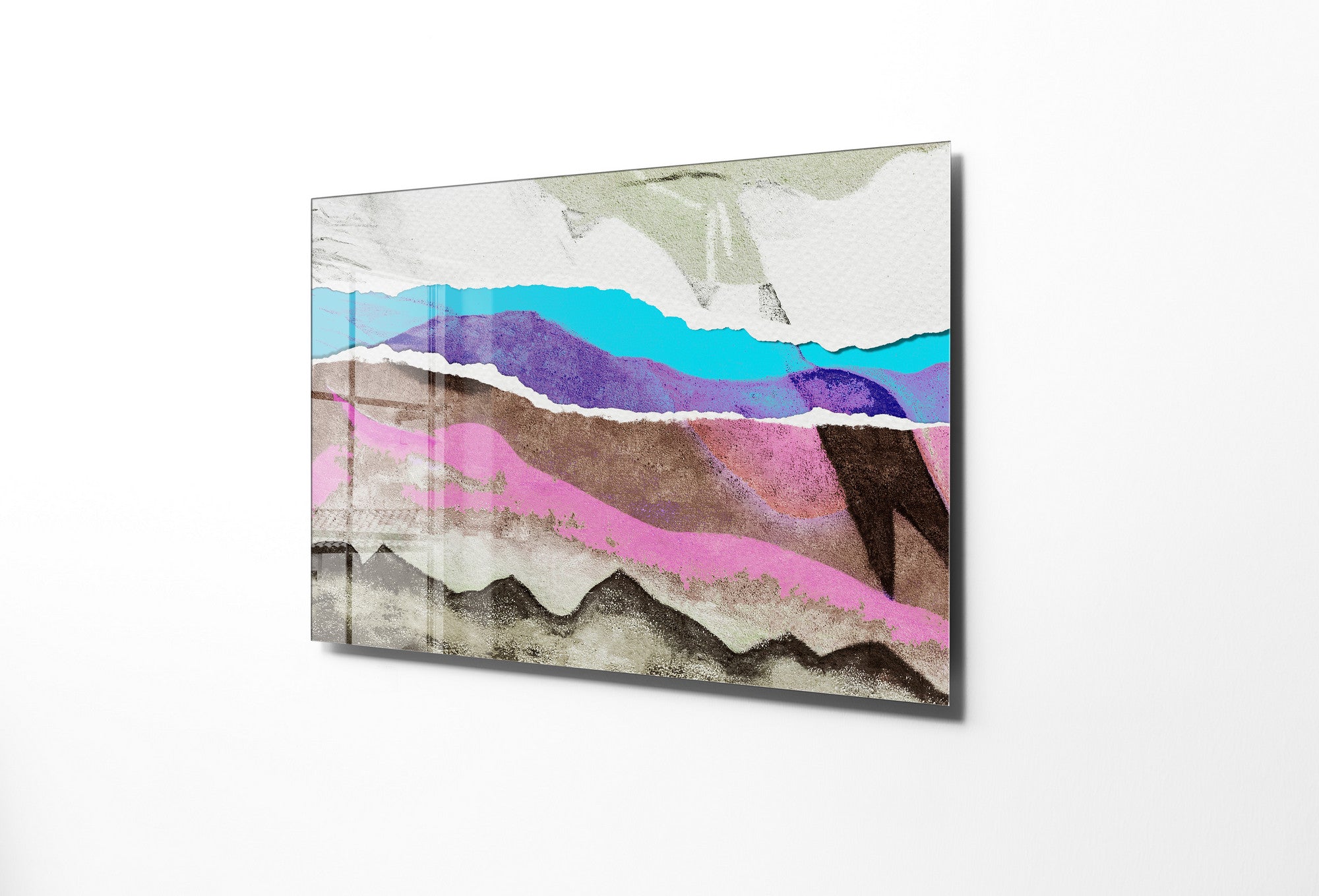 Quadro Decorativo em Vidro Temperado Multicolor 30x45cm - Arte Moderna para Decoração de Interiores