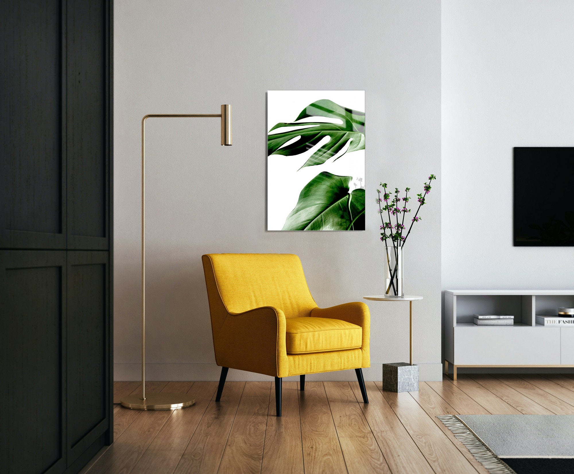 Quadro Decorativo em Vidro Temperado Multicolor 30x45cm - Arte Moderna para Decoração de Interiores