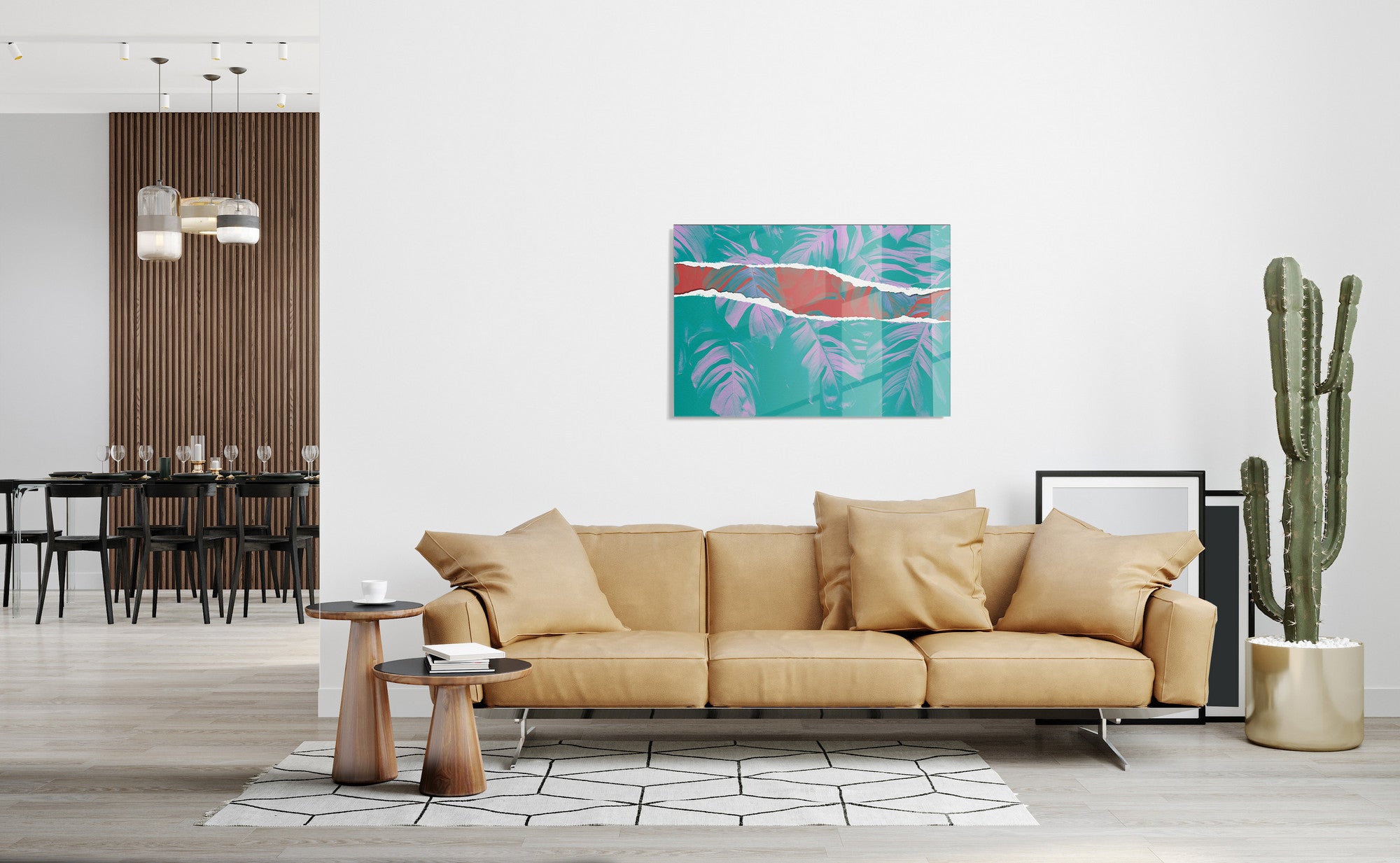 Quadro Decorativo em Vidro Temperado Multicolor 50x70cm - Arte Moderna para Transformar o Seu Espaço