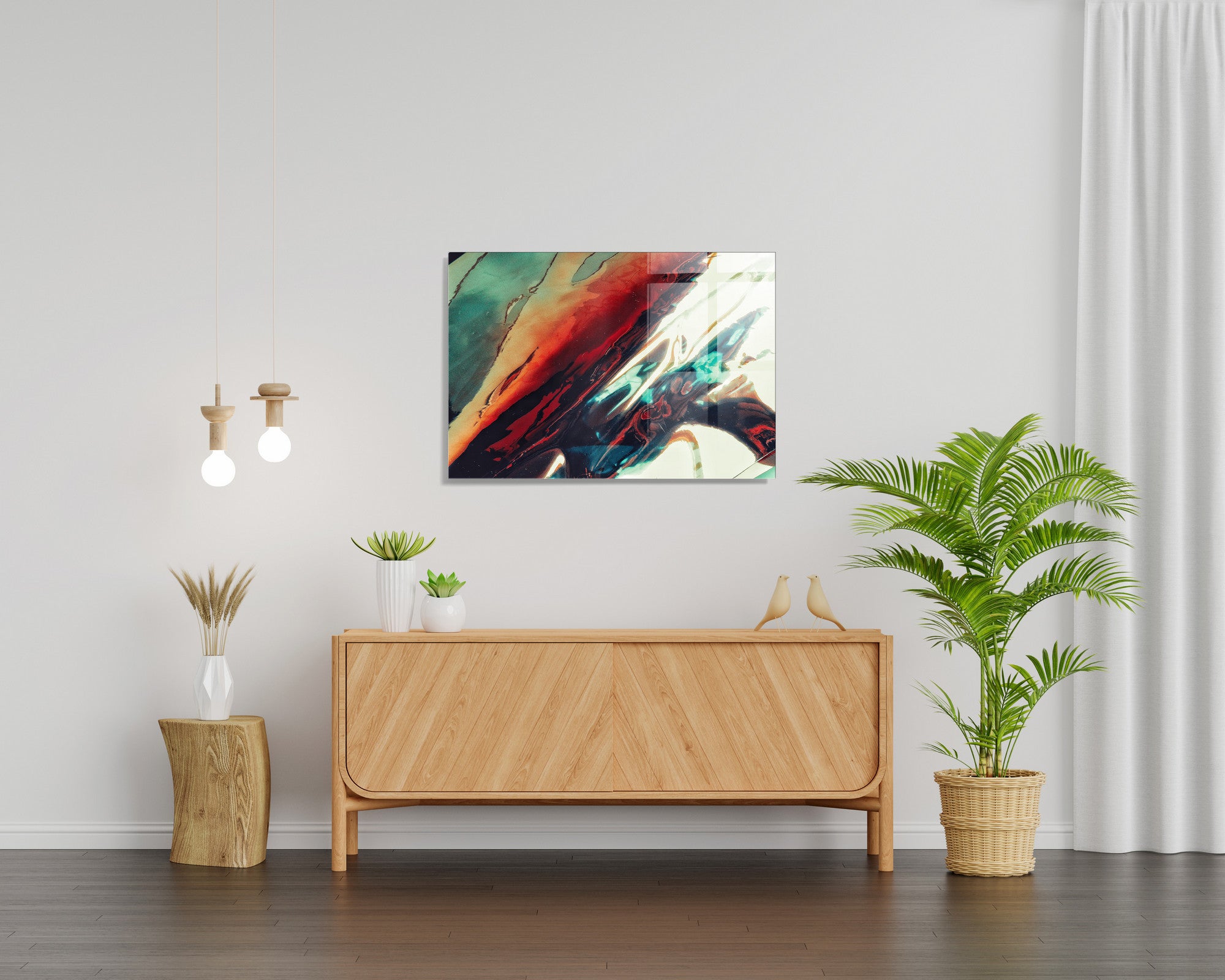 Quadro Decorativo em Vidro Temperado Multicolor 70x100cm - Arte Moderna para Transformar o Seu Espaço