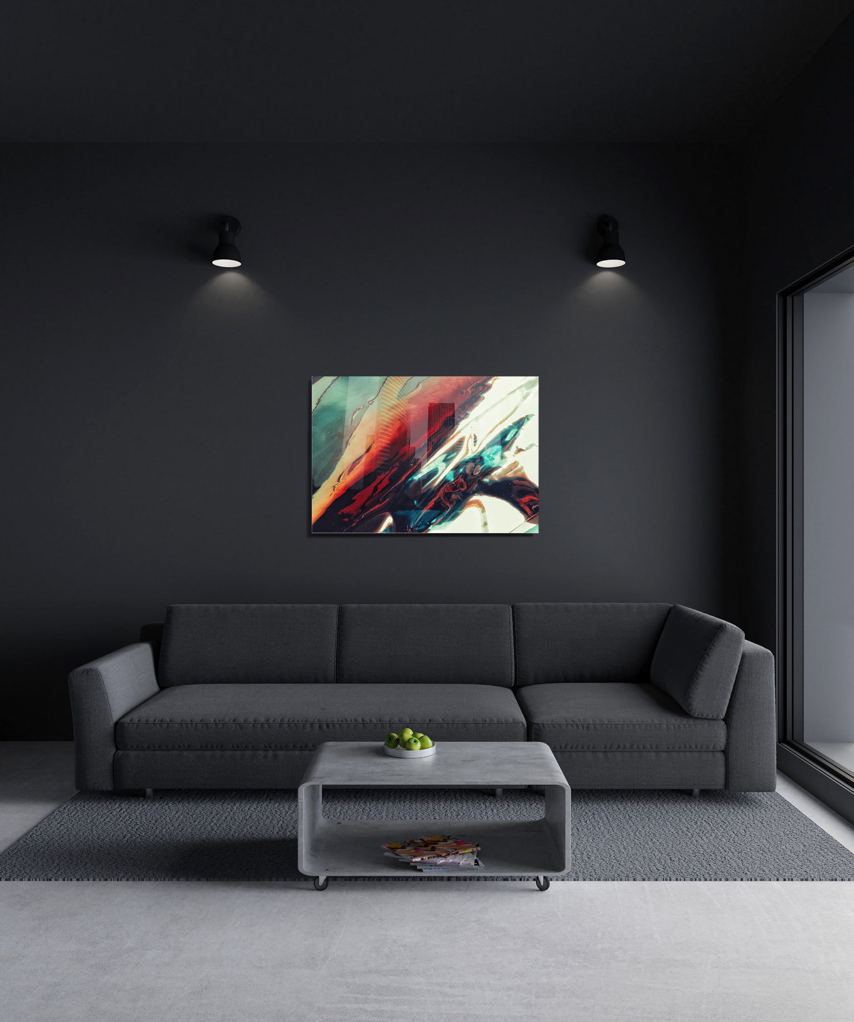 Quadro Decorativo em Vidro Temperado Multicolor 50x70cm - Arte Moderna para Transformar o Seu Espaço