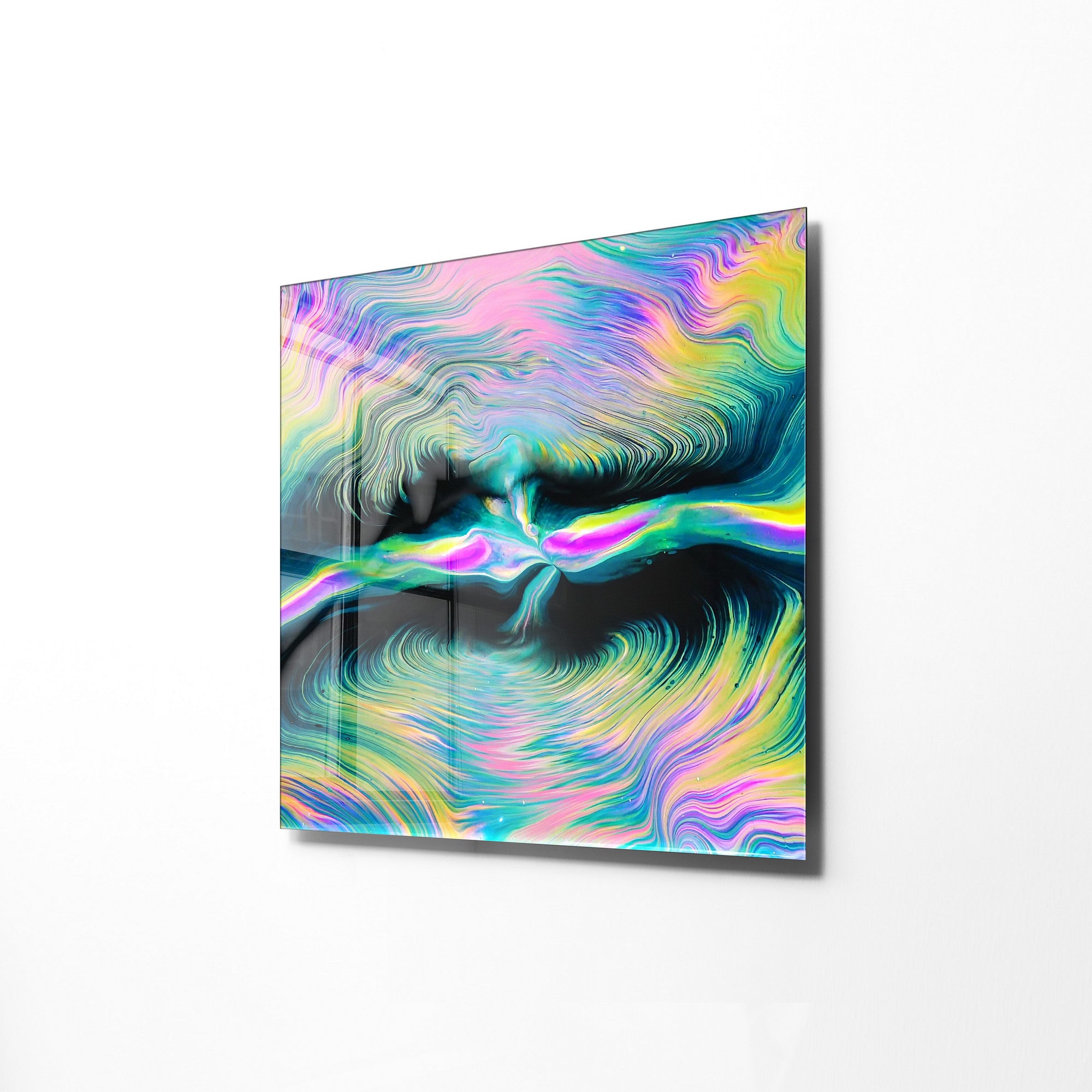 Quadro Decorativo em Vidro Temperado Multicolor 60x60cm - Arte Moderna para Transformar o Seu Espaço