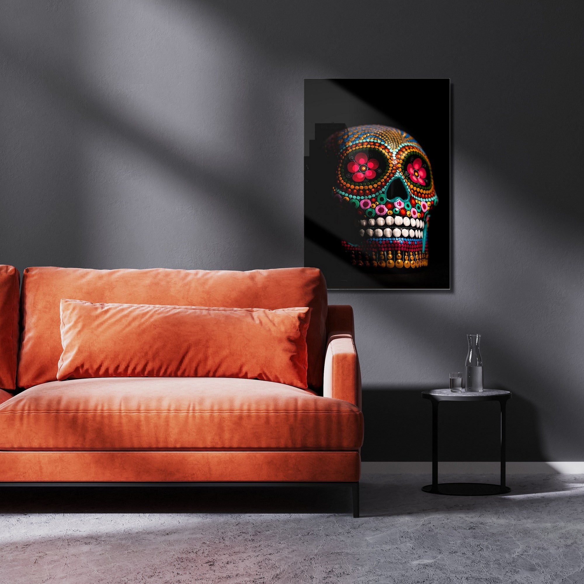 Quadro Decorativo em Vidro Temperado Multicolor 30x45cm - Arte Moderna para Decoração de Interiores