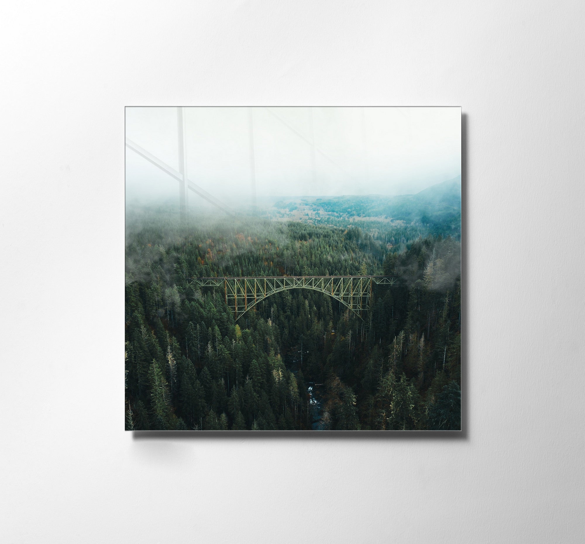 Pintura Decorativa em Vidro Temperado Multicolor 40x40cm - Arte Moderna para Decoração de Interiores