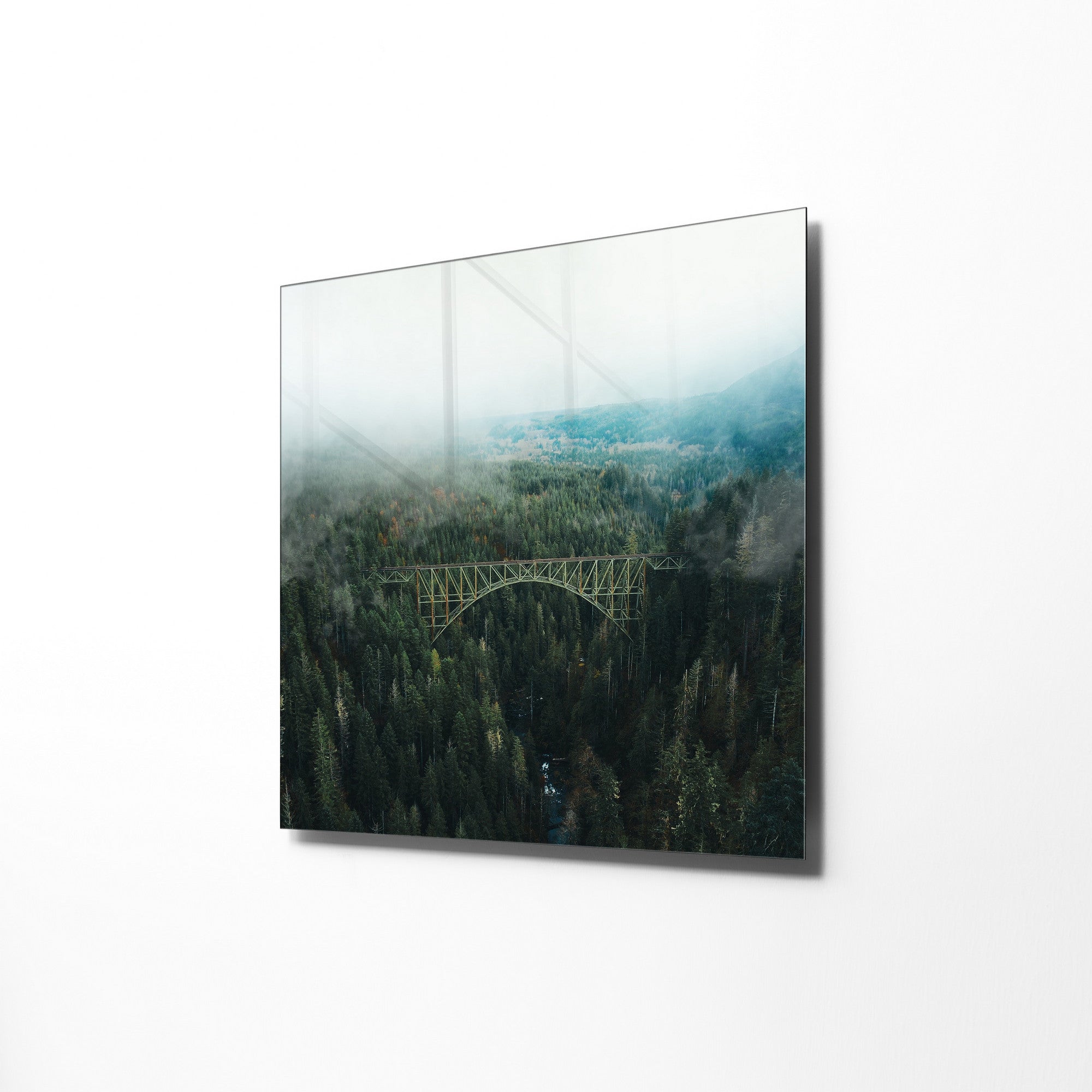 Pintura Decorativa em Vidro Temperado Multicolor 40x40cm - Arte Moderna para Decoração de Interiores