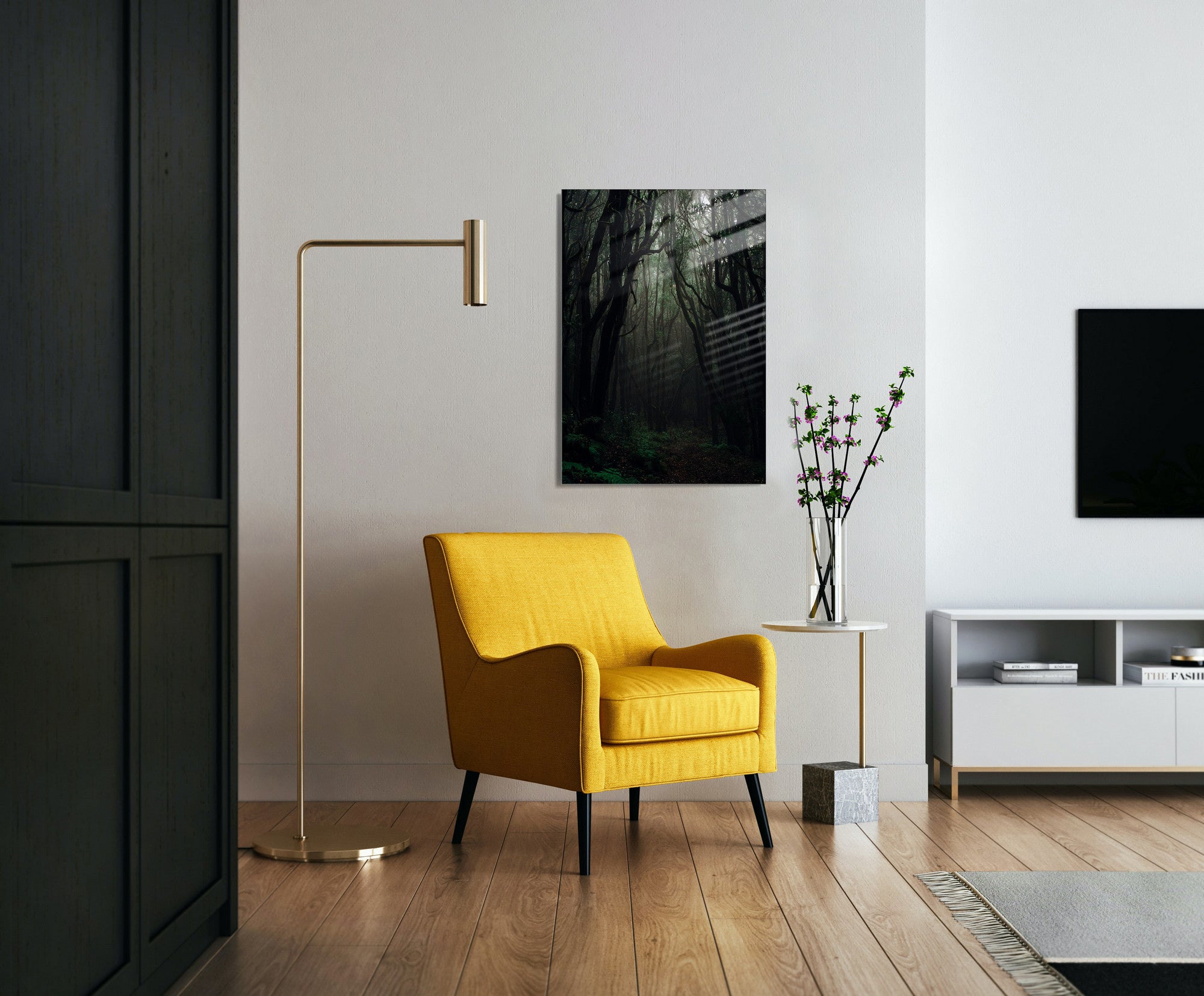 Quadro Decorativo em Vidro Temperado Multicolor 30x45cm - Arte Moderna para Decoração de Interiores