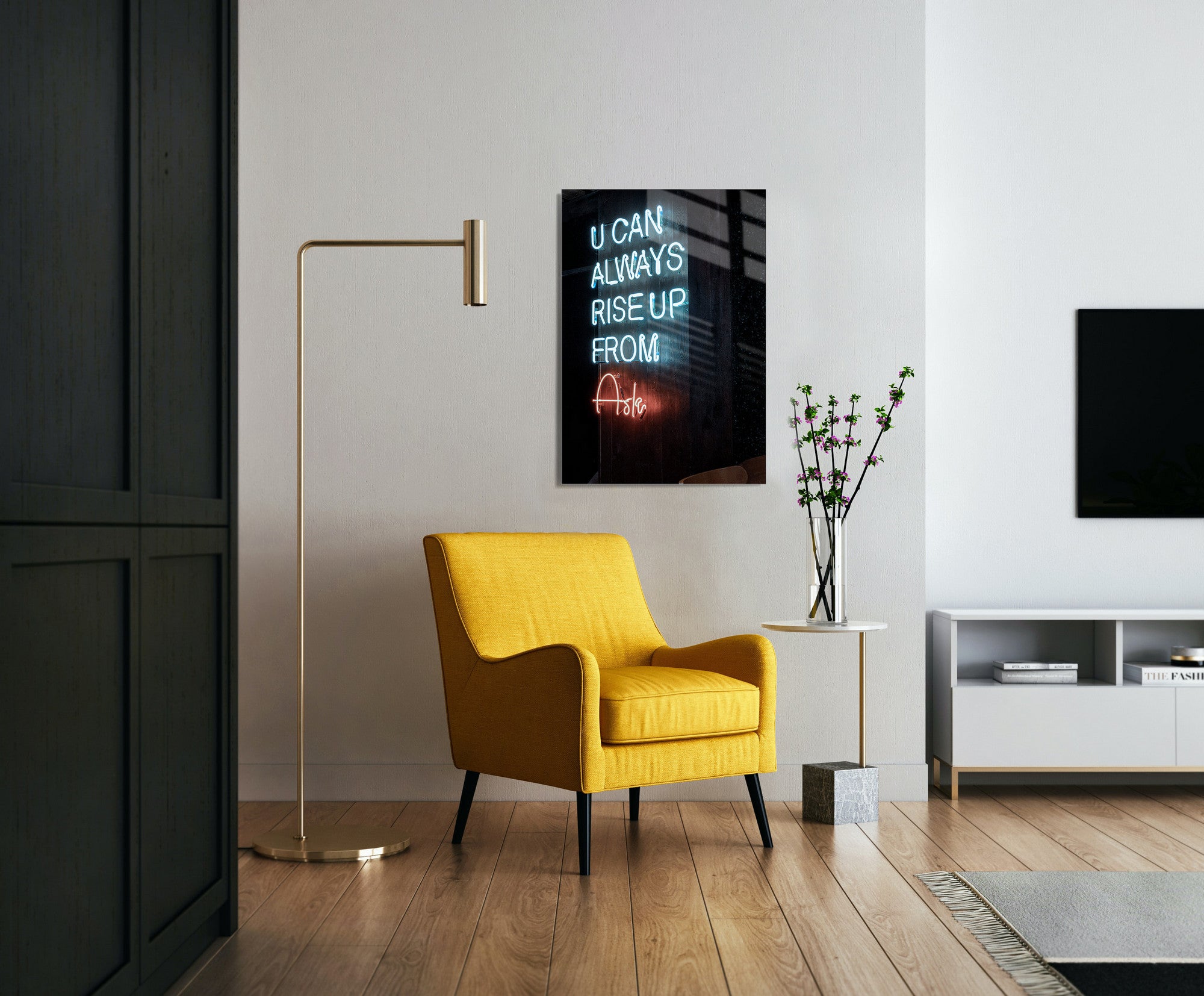 Quadro Decorativo em Vidro Temperado Multicolor 30x45cm - Arte Moderna para Decoração de Interiores