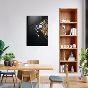 Quadro Decorativo em Vidro Temperado Multicolor 70x100cm - Arte Moderna para Transformar o Seu Espaço