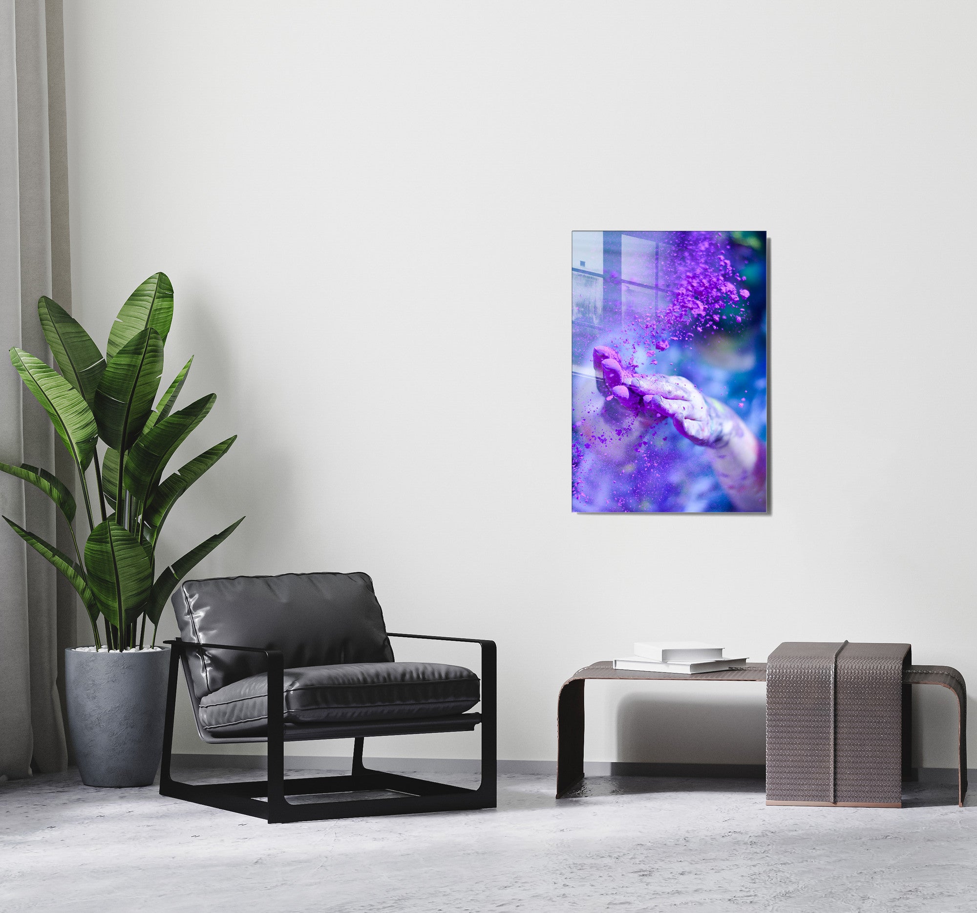 Quadro Decorativo em Vidro Temperado Multicolor 45x65cm - Arte Moderna para Transformar o Seu Espaço