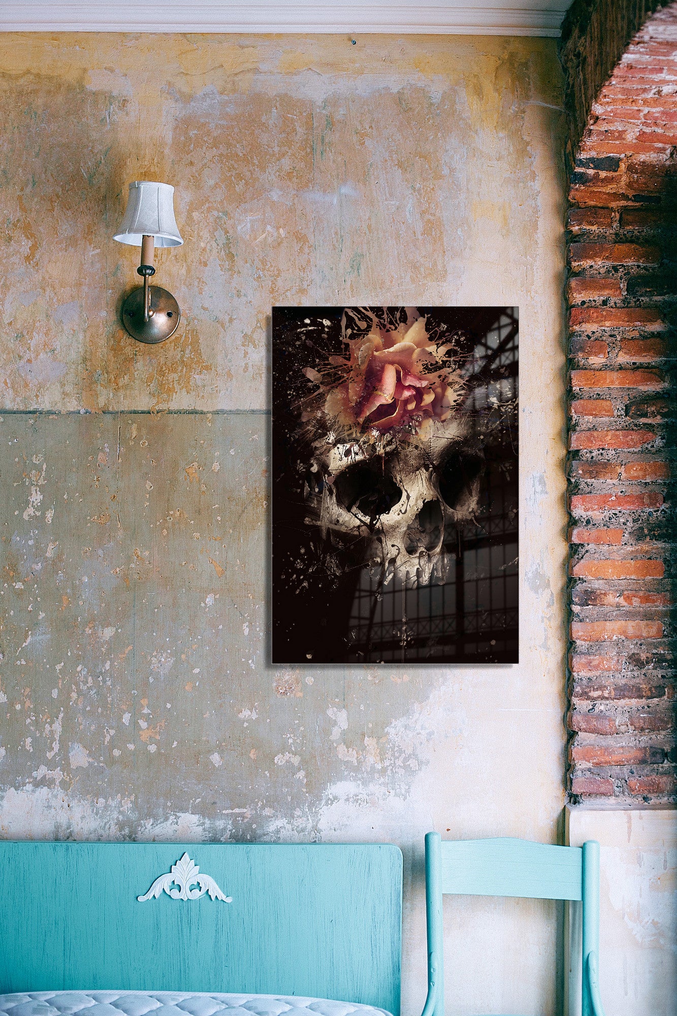 Quadro Decorativo em Vidro Temperado Multicolor 30x45cm - Arte Moderna para Decoração de Interiores