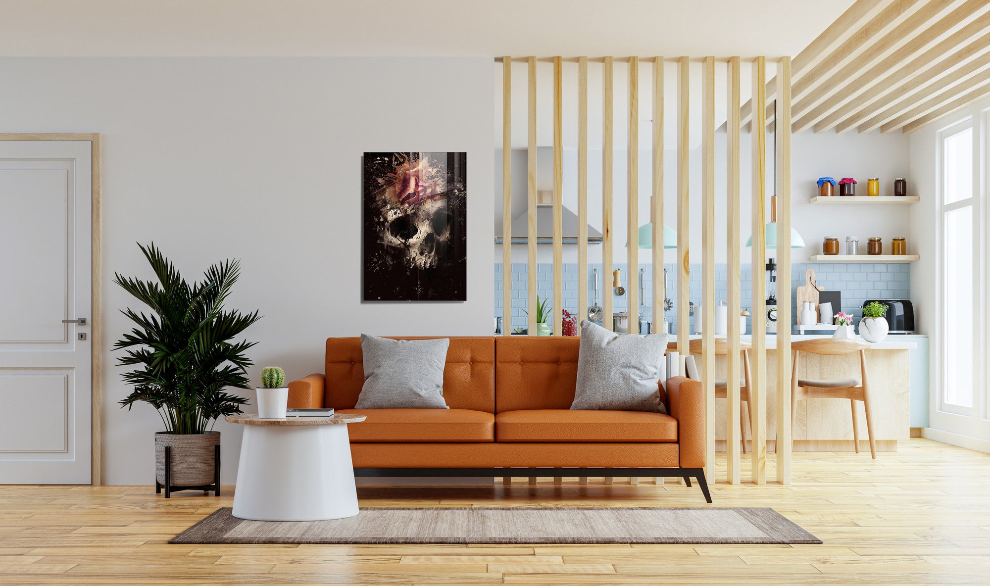 Quadro Decorativo em Vidro Temperado Multicolor 30x45cm - Arte Moderna para Decoração de Interiores