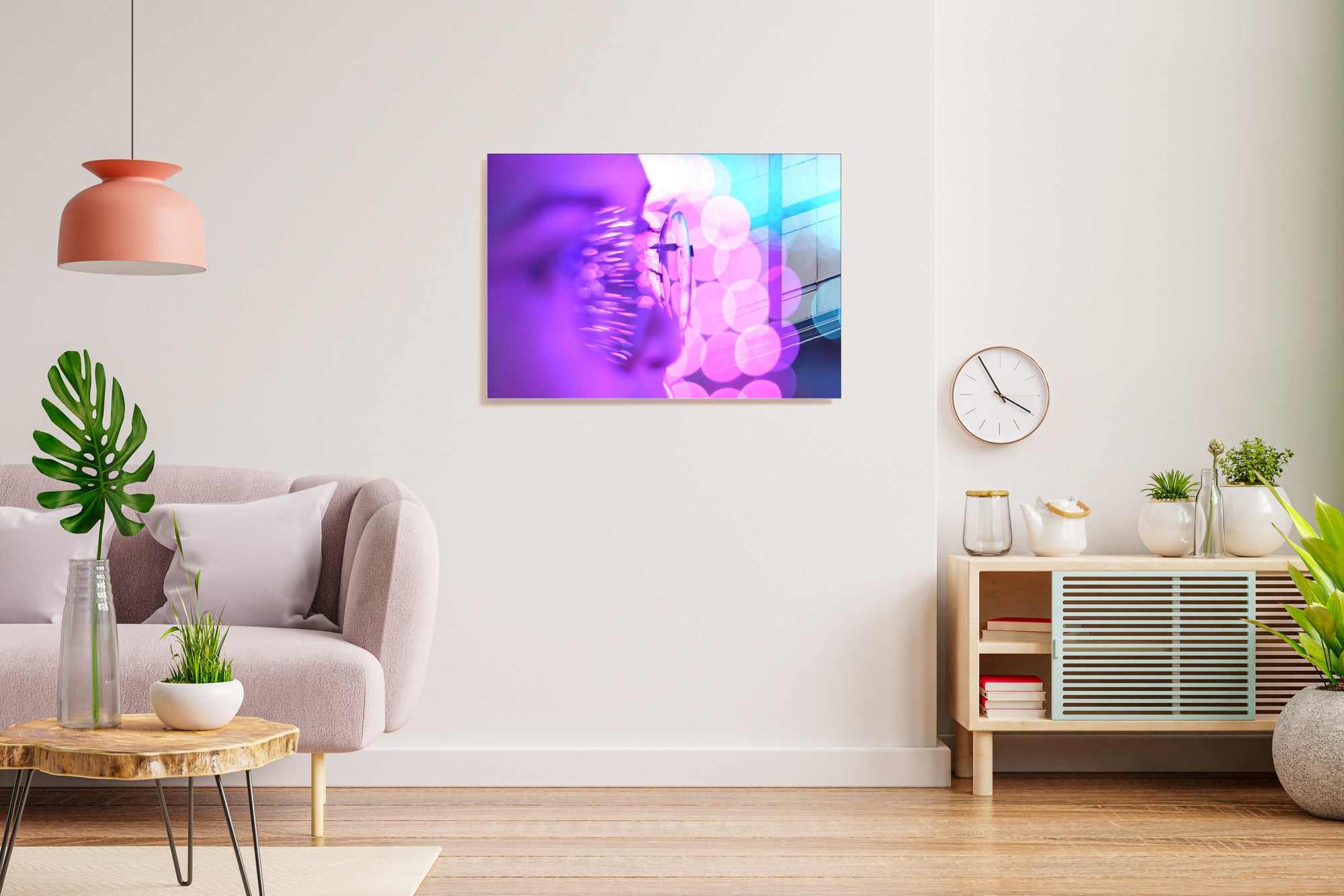 Quadro Decorativo em Vidro Temperado Multicolor 30x45cm - Arte Moderna para Decoração de Interiores