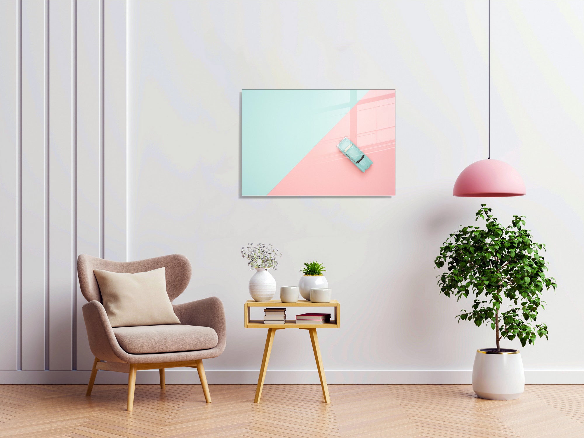 Quadro Decorativo em Vidro Temperado Multicolor 45x65cm - Arte Moderna para Transformar o Seu Espaço