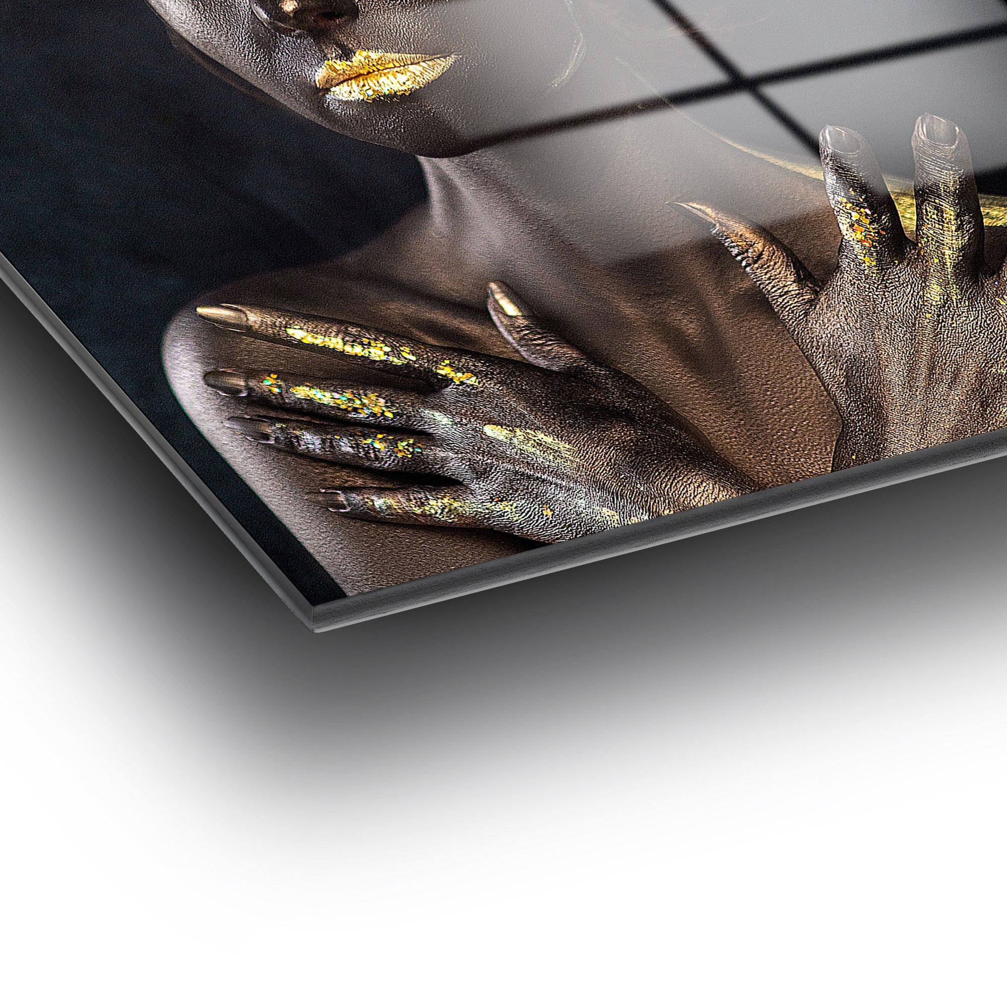 Arte Decorativa em Vidro Temperado UV-003 - Pintura Multicolor 70x100cm - Qualidade Premium 4mm