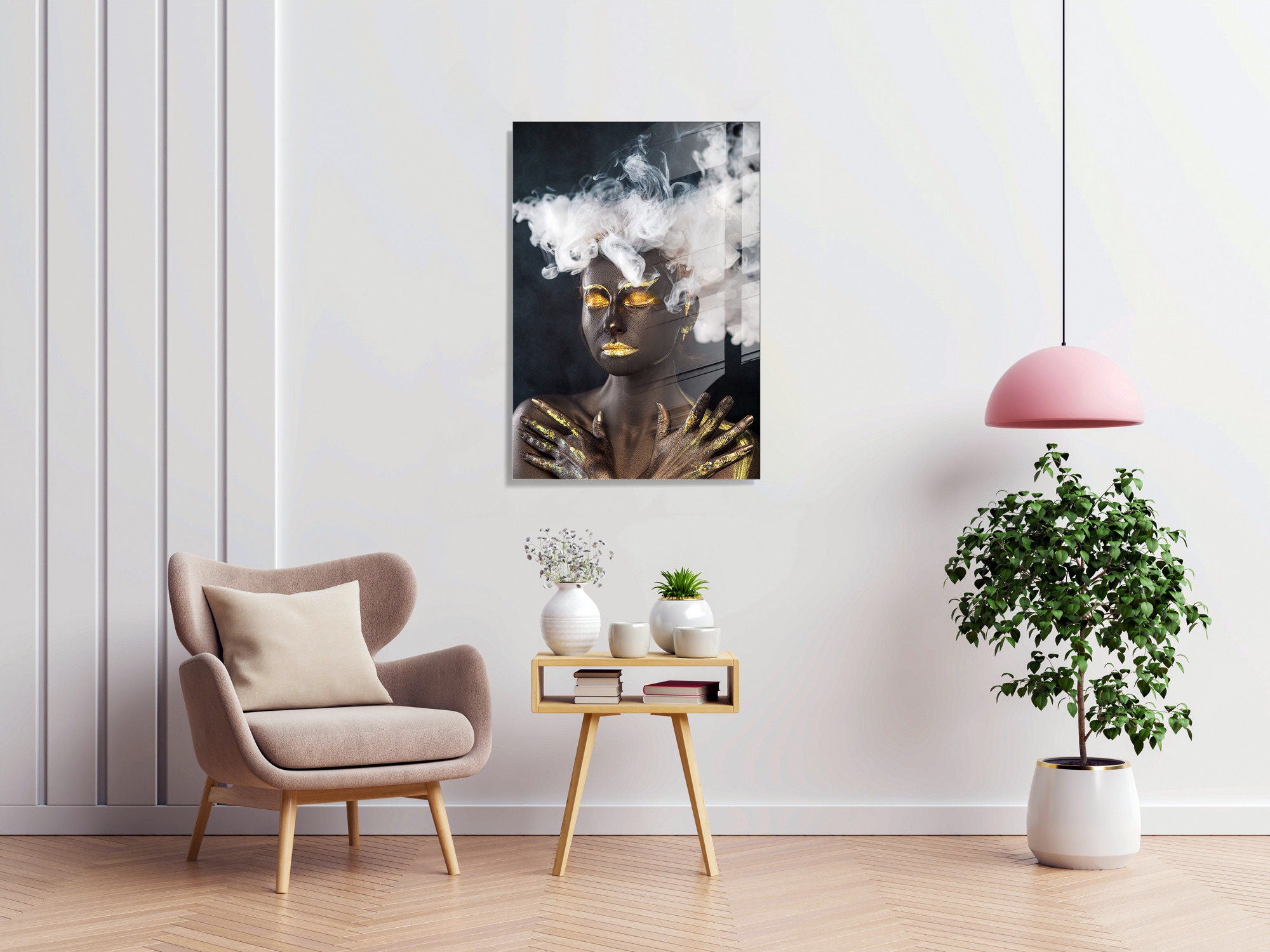 Arte Decorativa em Vidro Temperado UV-003 - Pintura Multicolor 70x100cm - Qualidade Premium 4mm