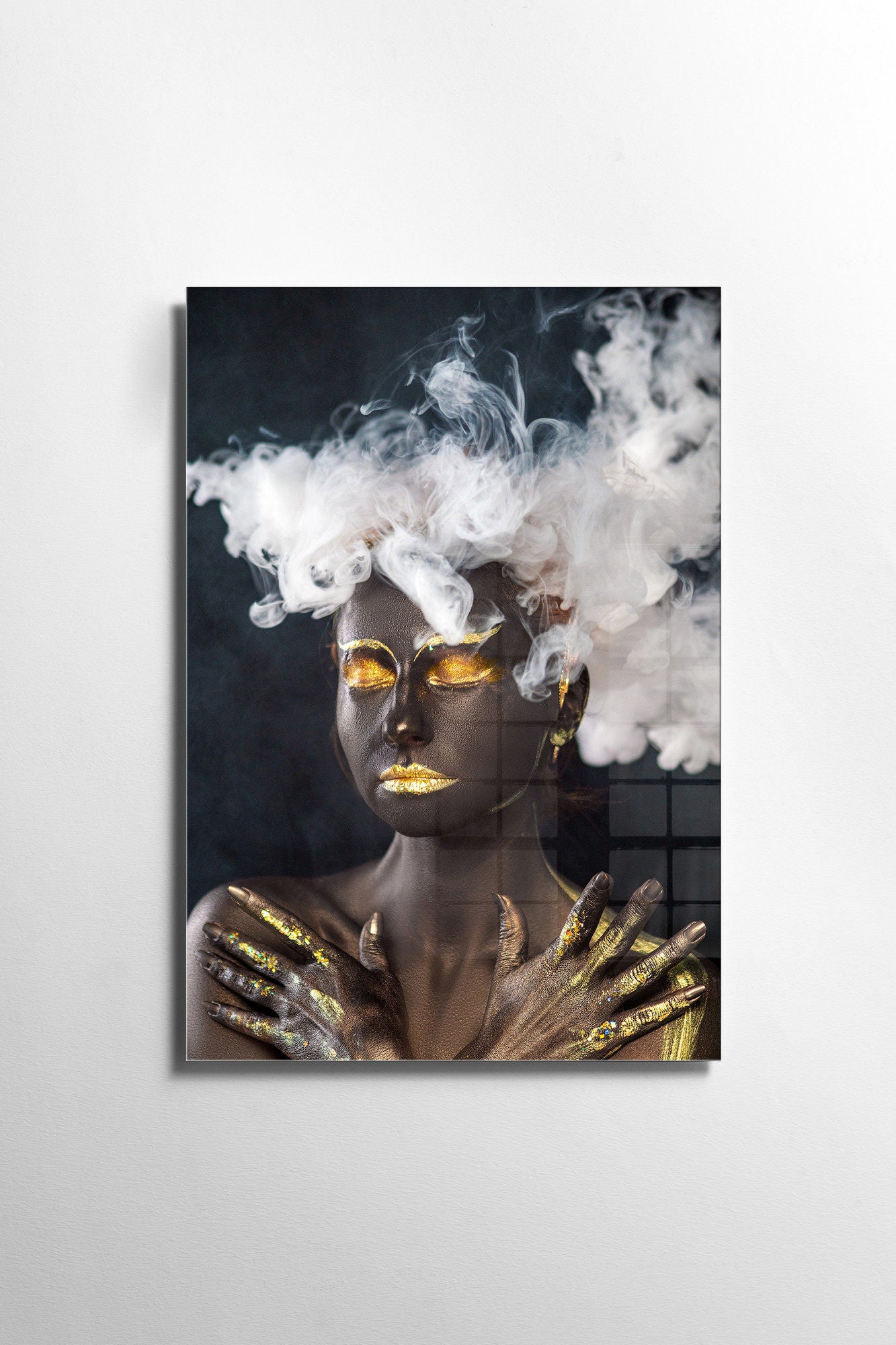 Arte Decorativa em Vidro Temperado UV-003 - Pintura Multicolor 70x100cm - Qualidade Premium 4mm