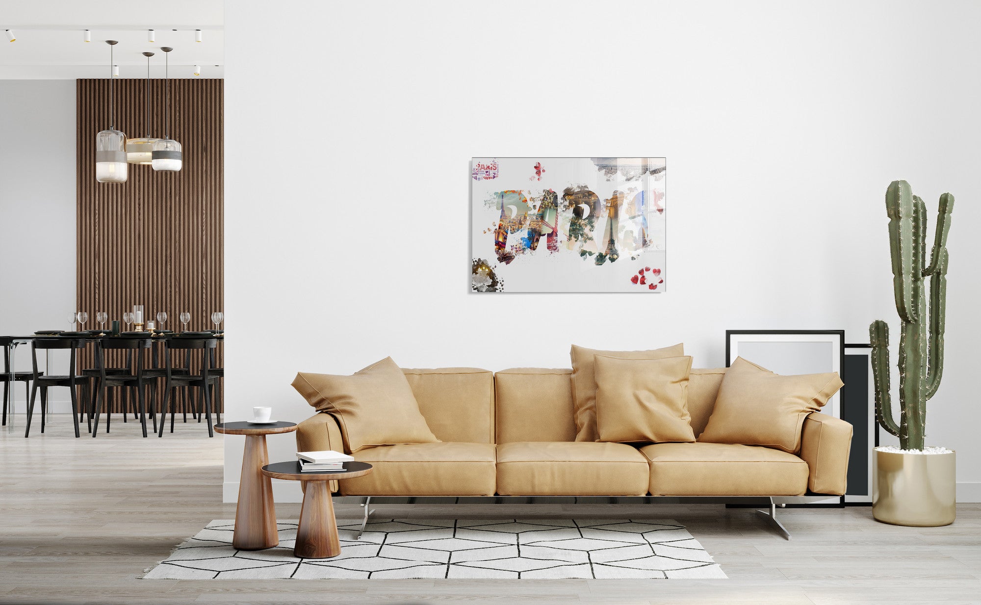 Quadro Decorativo em Vidro Temperado Multicolor 30x45cm - Arte Moderna para Decoração de Interiores