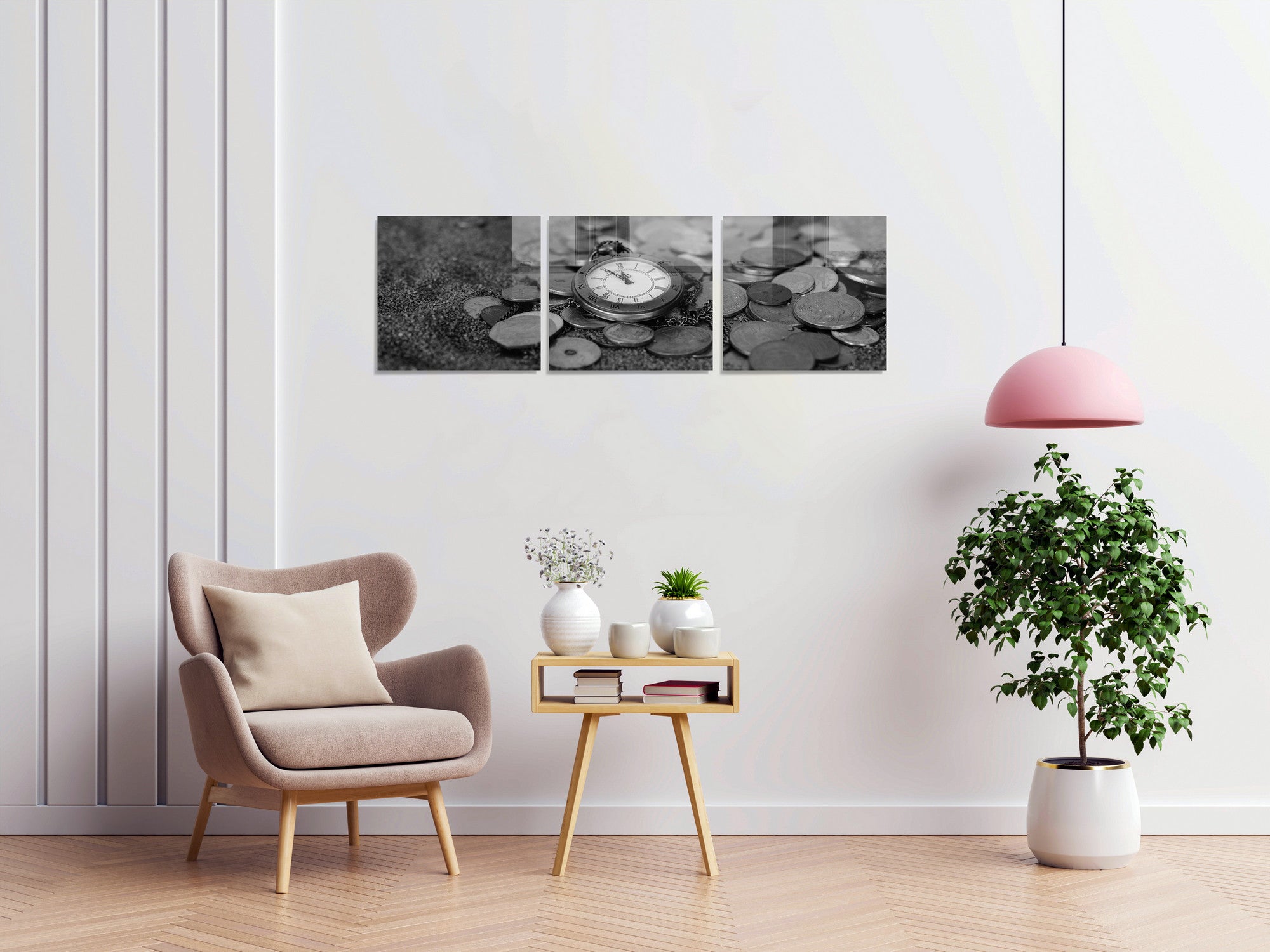 Conjunto de 3 Quadros Decorativos em Vidro Temperado Multicolor - 60x60cm cada