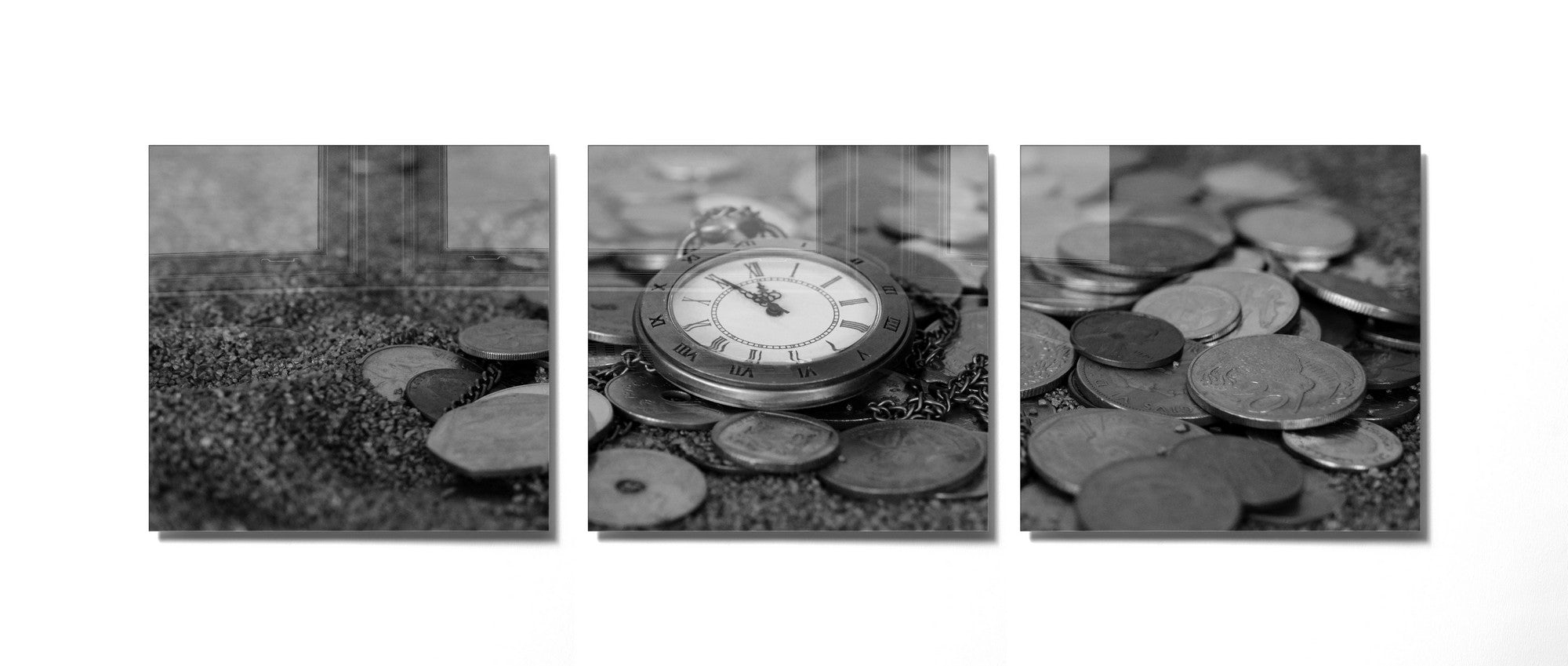 Conjunto de 3 Quadros Decorativos em Vidro Temperado Multicolor - 60x60cm cada