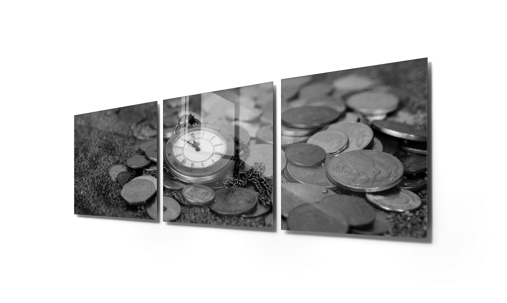 Conjunto de 3 Quadros Decorativos em Vidro Temperado Multicolor - 60x60cm cada