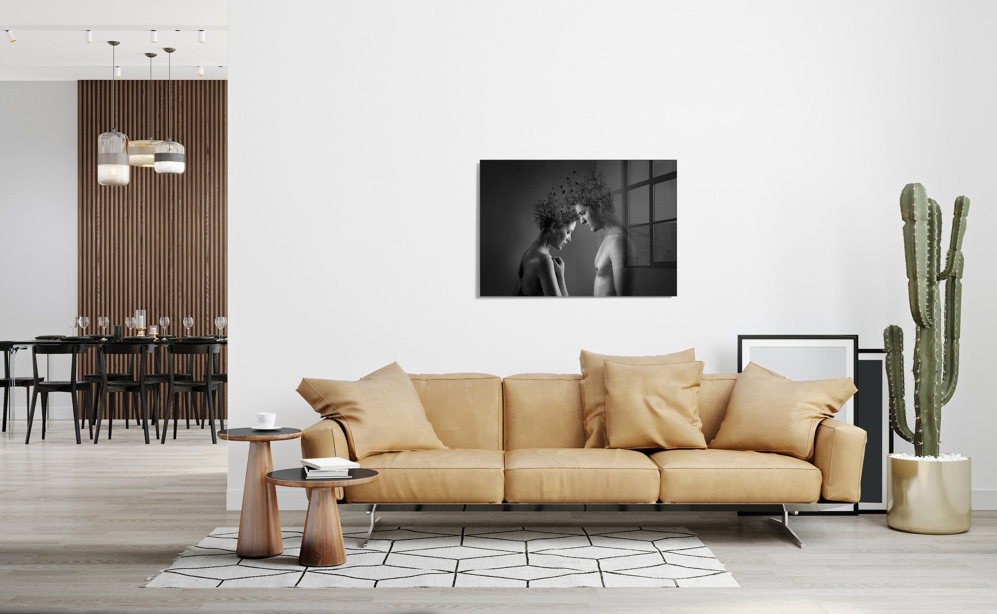 Quadro Decorativo em Vidro Temperado Multicolor 30x45cm - Arte Moderna para Decoração de Interiores