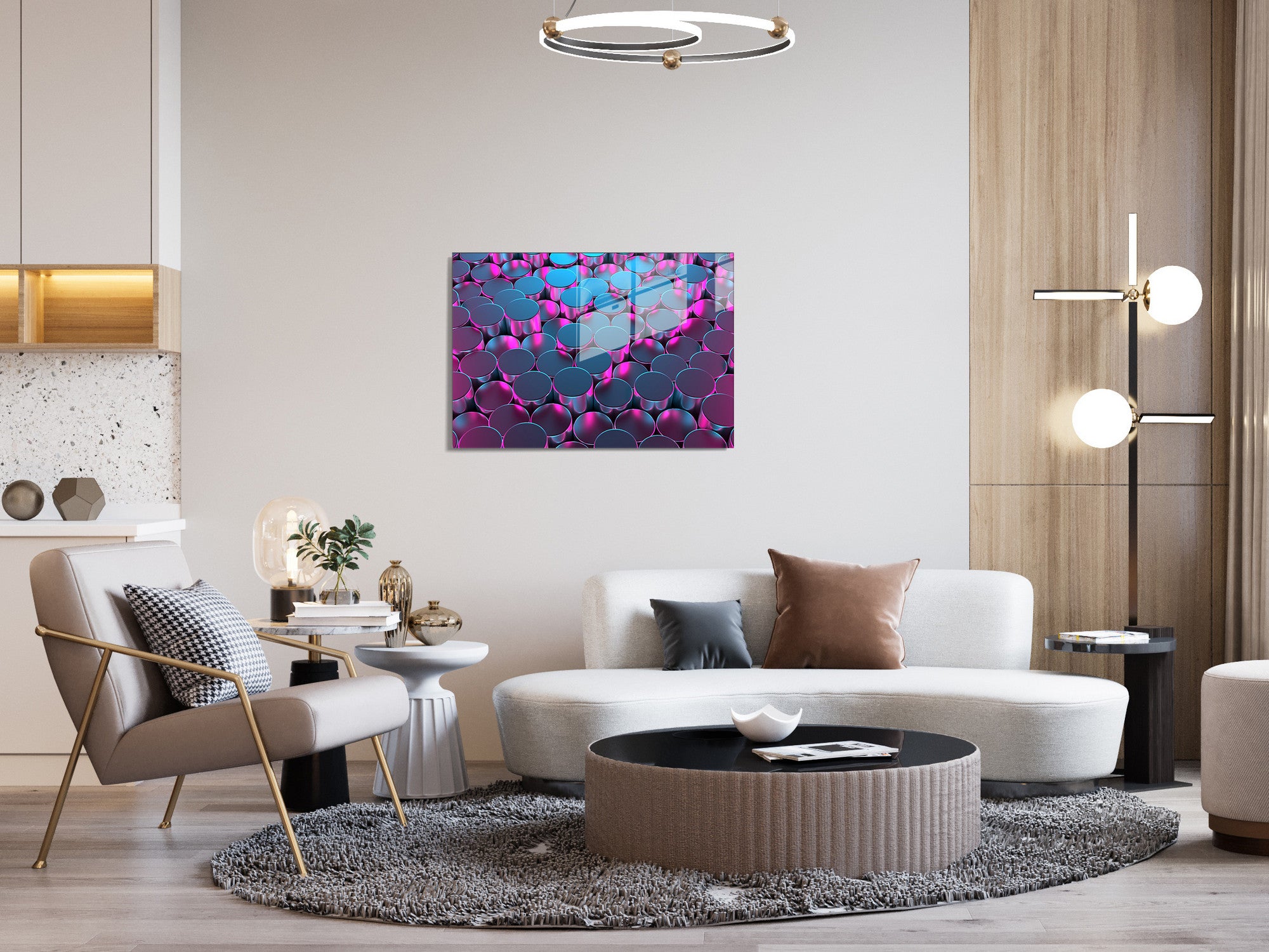 Quadro Decorativo em Vidro Temperado Multicolor 70x100cm - Arte Moderna para Transformar o Seu Espaço