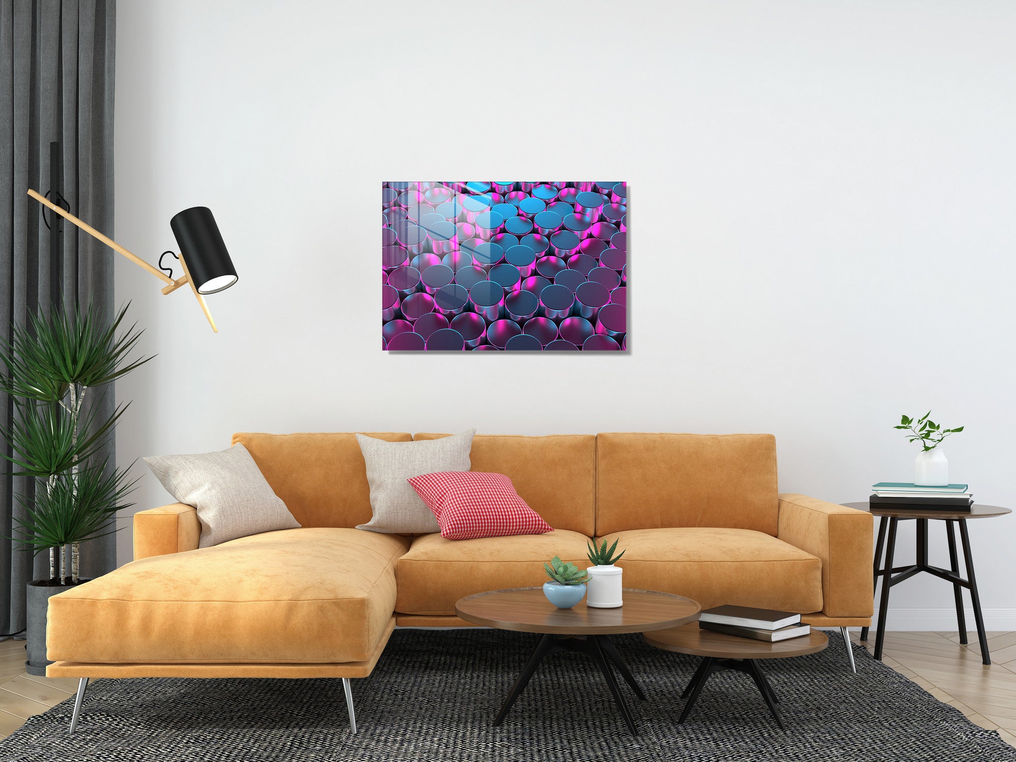 Quadro Decorativo em Vidro Temperado Multicolor 50x70cm - Arte Moderna para Transformar o Seu Espaço