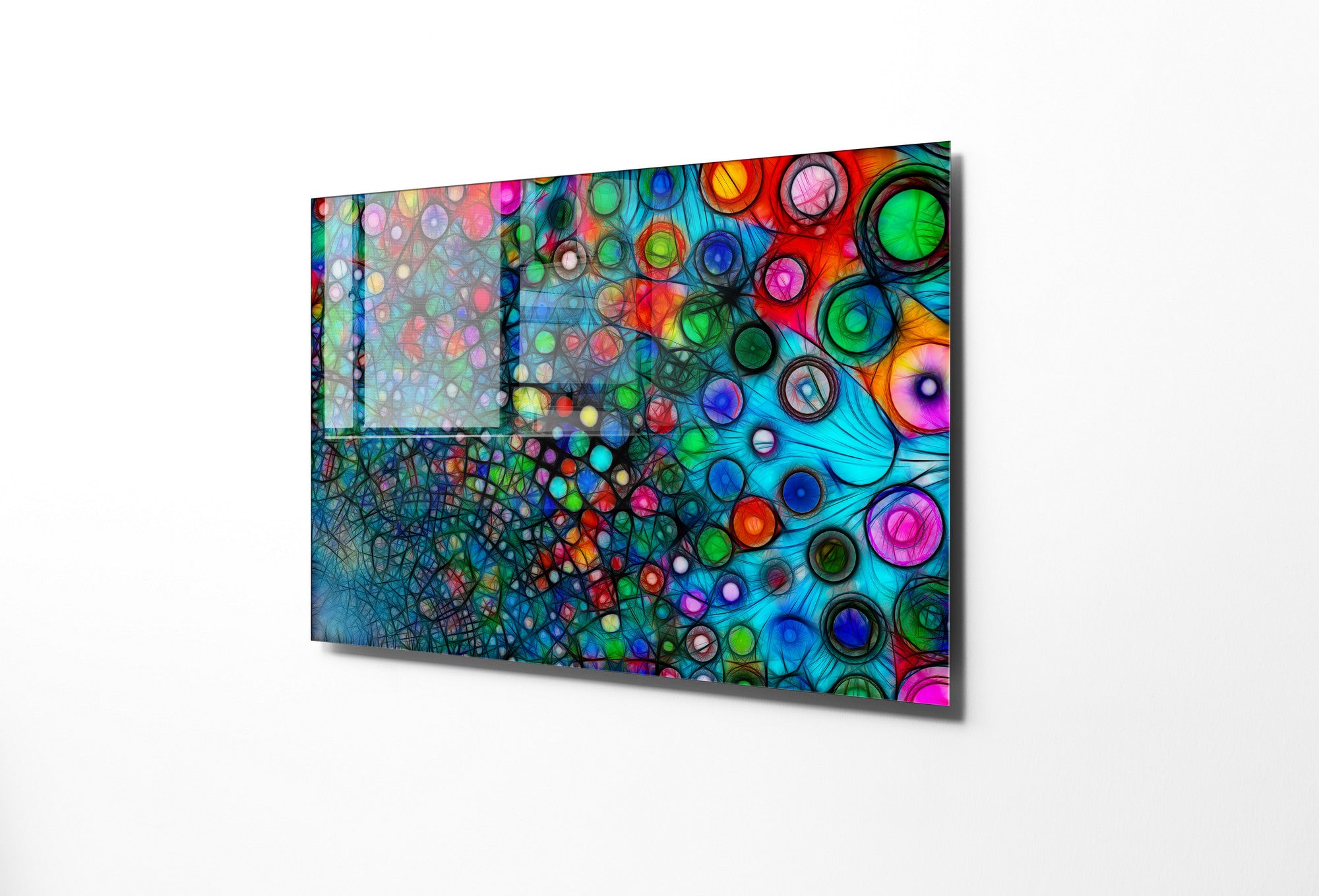 Quadro Decorativo em Vidro Temperado Multicolor 70x100cm - Arte Moderna para Transformar o Seu Espaço