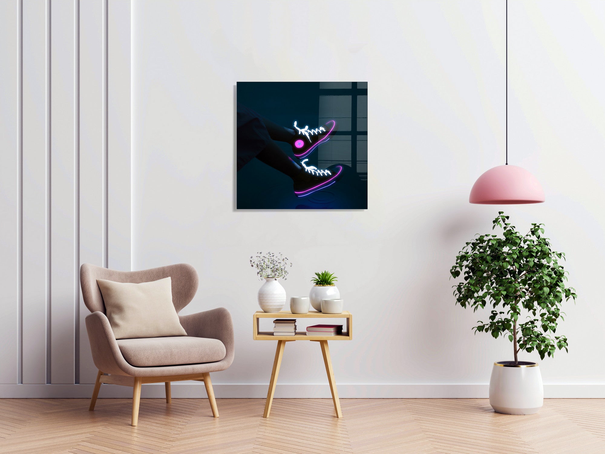 Quadro Decorativo em Vidro Temperado Multicolor 60x60cm - Arte Moderna para Transformar o Seu Espaço