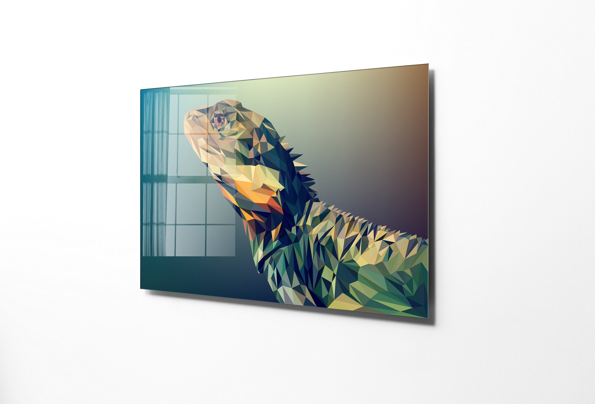 Quadro Decorativo em Vidro Temperado Multicolor 30x45cm - Arte Moderna para Decoração de Interiores