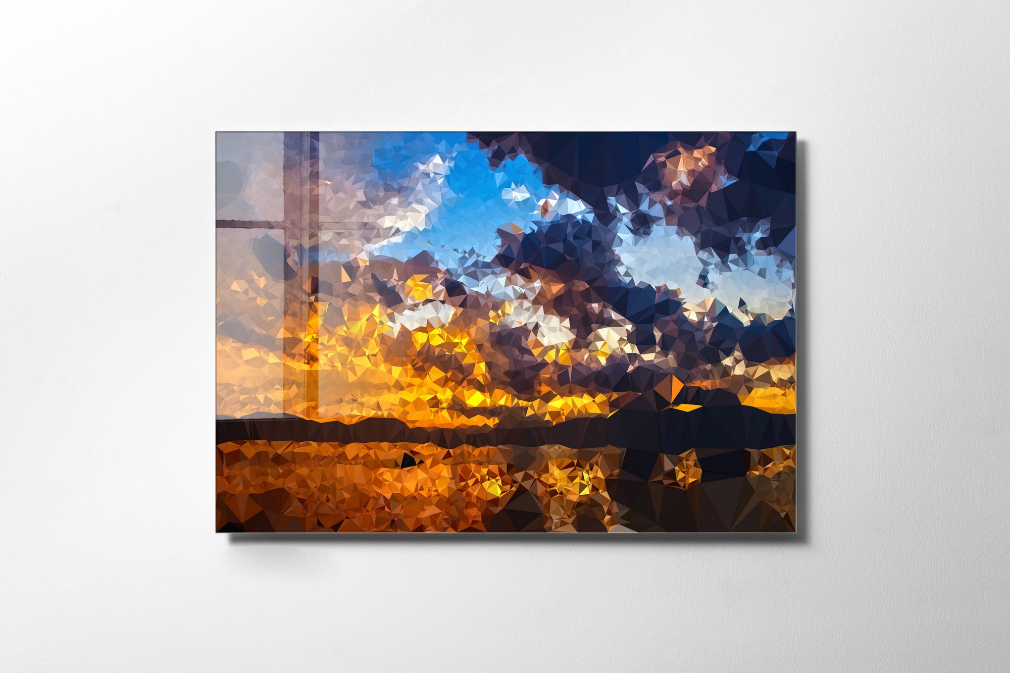 Quadro Decorativo em Vidro Temperado Multicolor 30x45cm - Arte Moderna para Decoração de Interiores