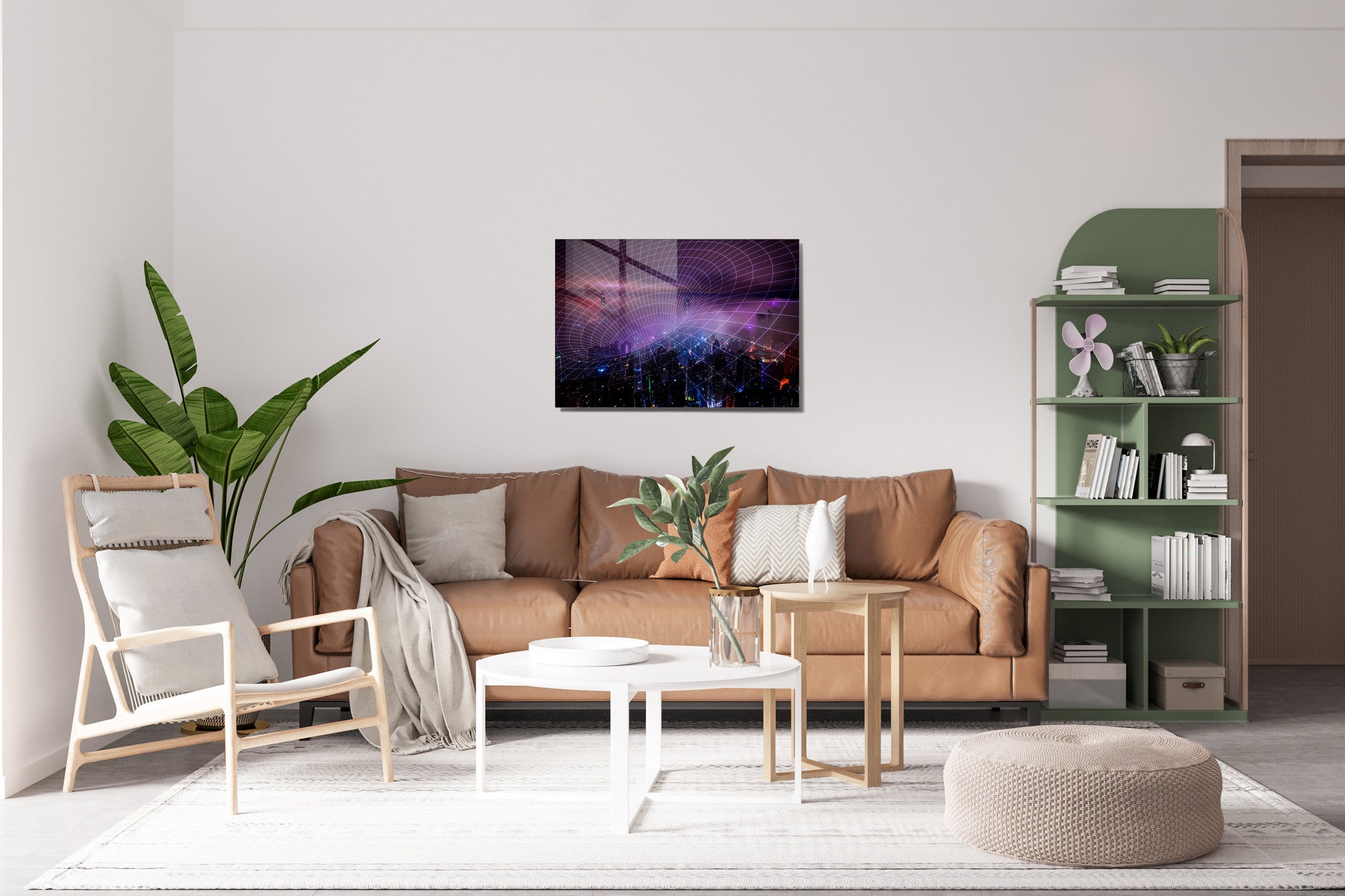 Quadro Decorativo em Vidro Temperado Multicolor 45x65cm - Arte Moderna para Transformar o Seu Espaço