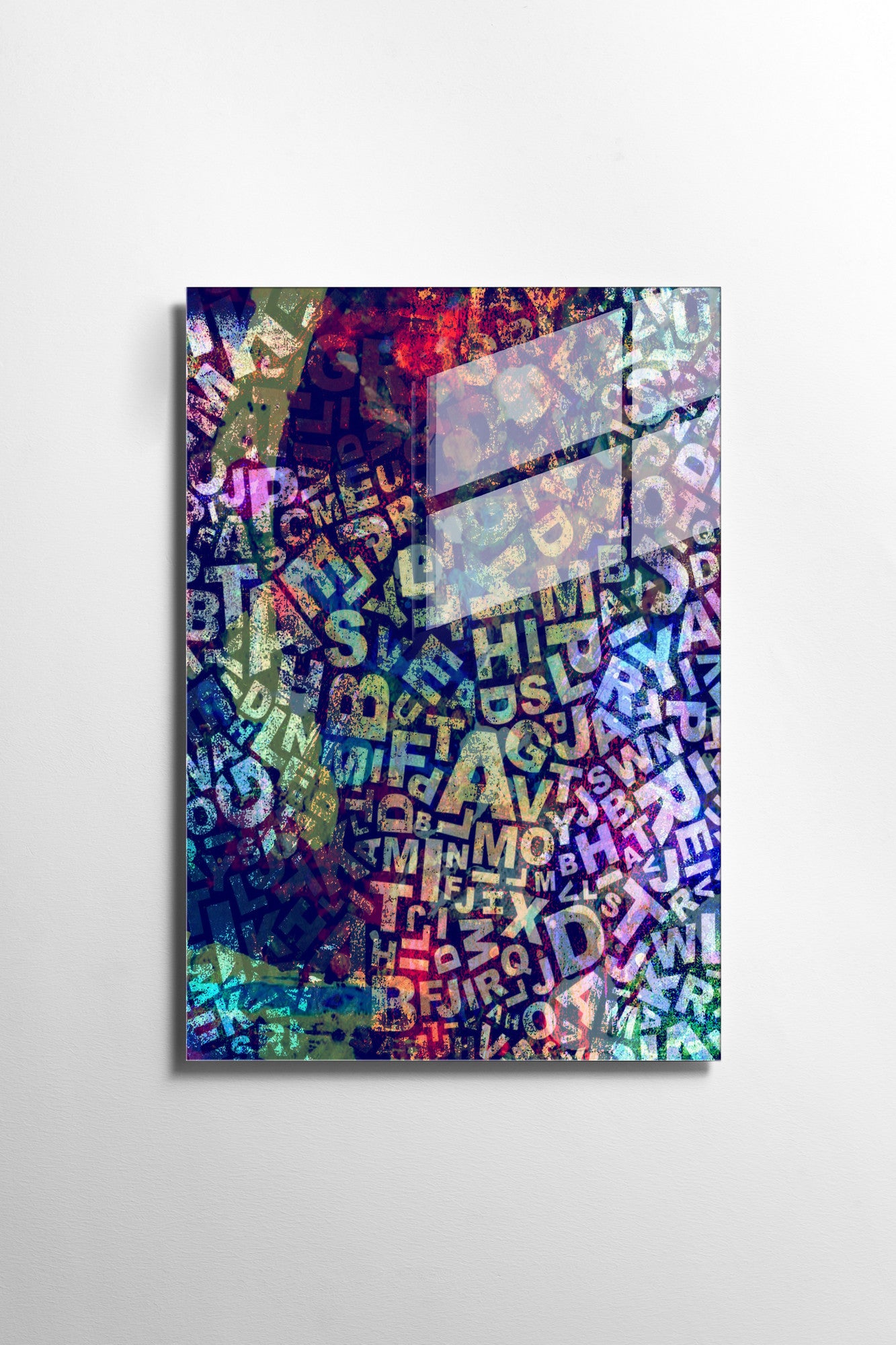 Quadro Decorativo em Vidro Temperado Multicolor 50x70cm - Arte Moderna para Transformar o Seu Espaço