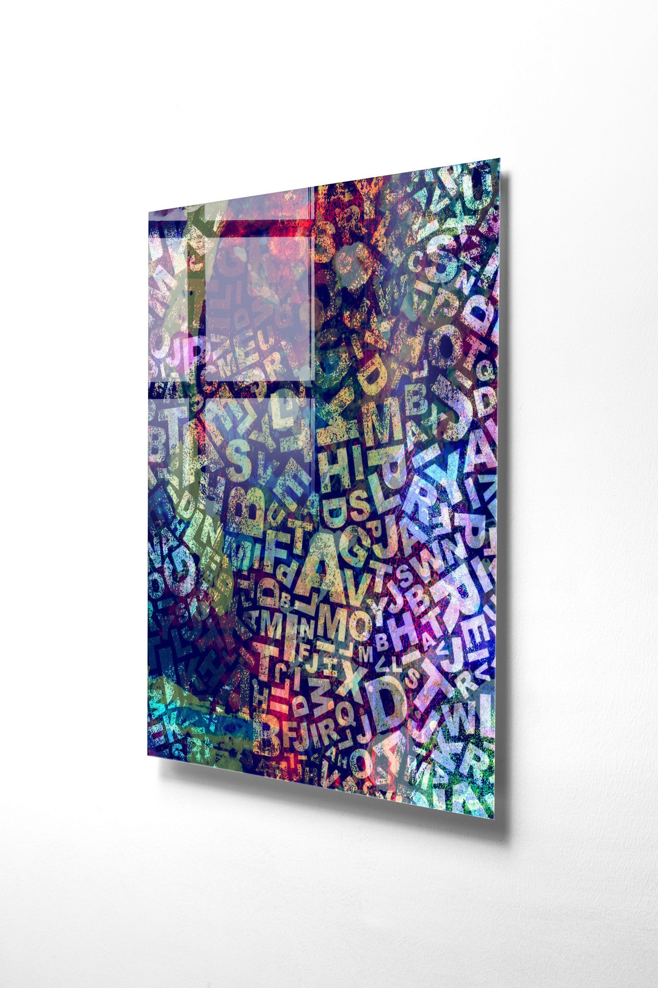 Quadro Decorativo em Vidro Temperado Multicolor 50x70cm - Arte Moderna para Transformar o Seu Espaço