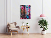 Quadro Decorativo em Vidro Temperado Multicolor 70x100cm - Arte Moderna para Transformar o Seu Espaço