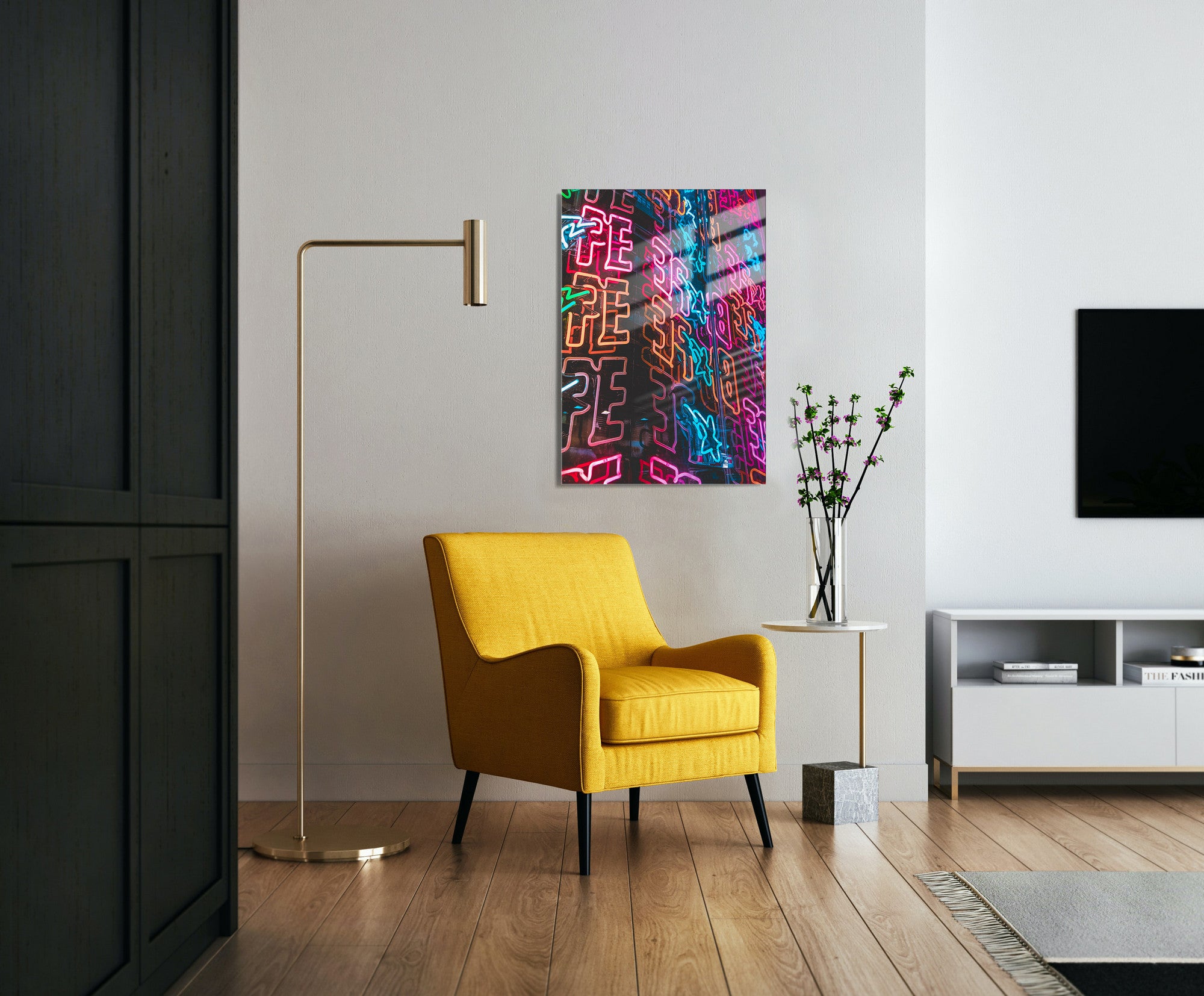 Quadro Decorativo em Vidro Temperado Multicolor 70x100cm - Arte Moderna para Transformar o Seu Espaço