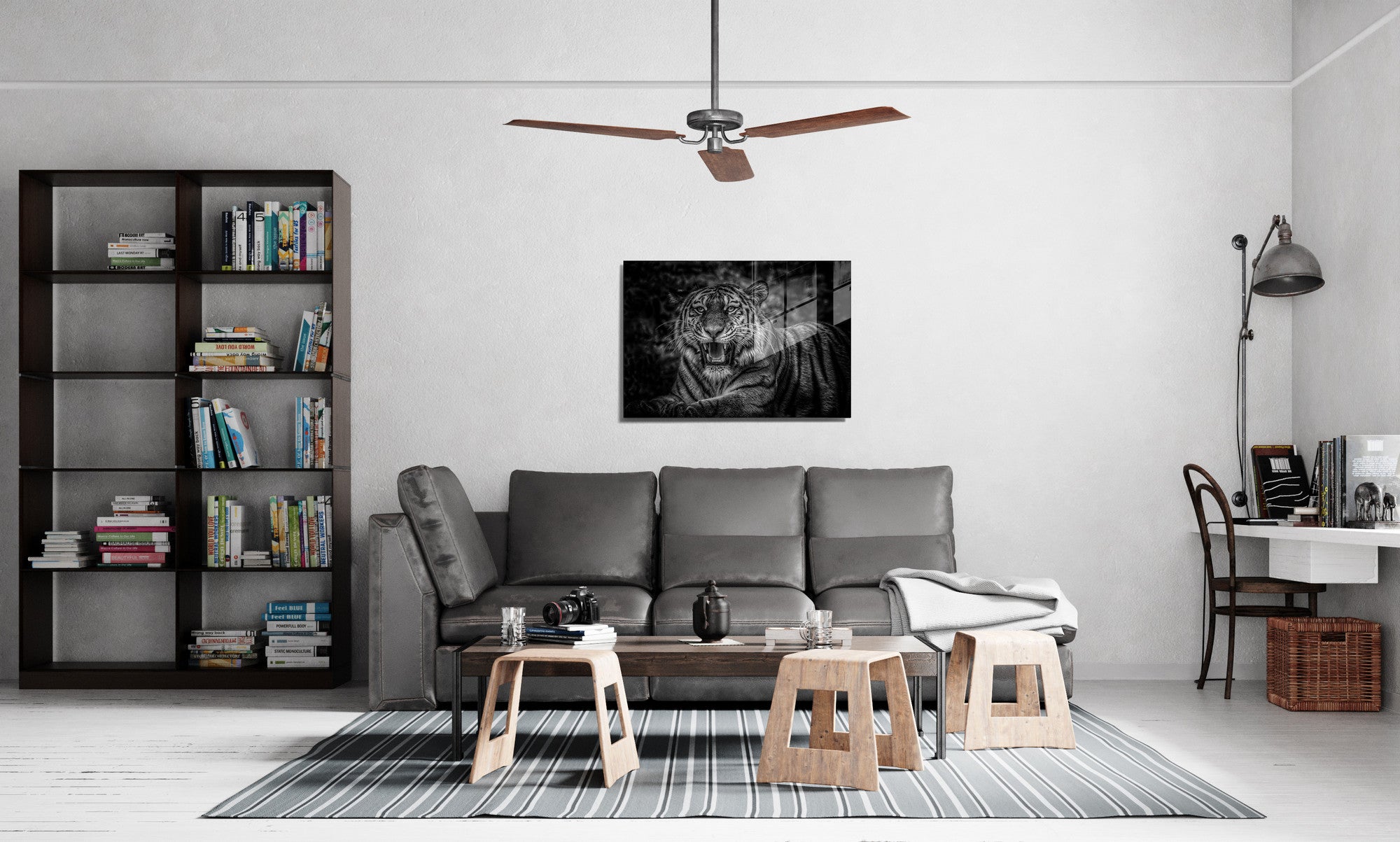 Quadro Decorativo em Vidro Temperado Multicolor 30x45cm - Arte Moderna para Decoração de Interiores