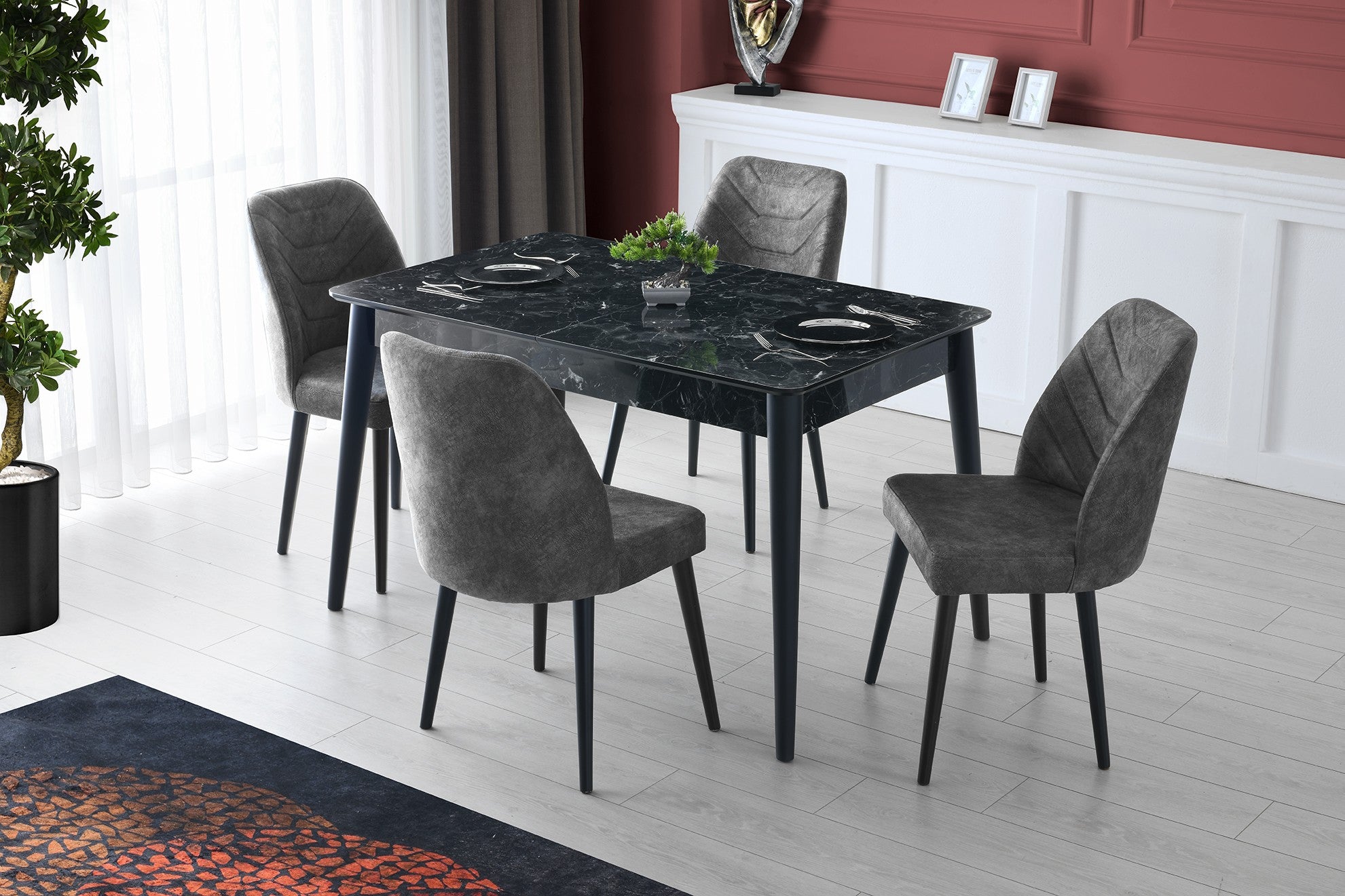 Mesa de Jantar Extensível-Lotus-Antracite