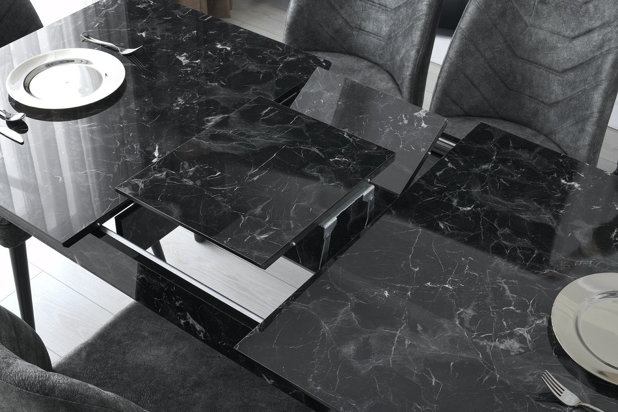 Mesa de Jantar Extensível-Lotus-Antracite