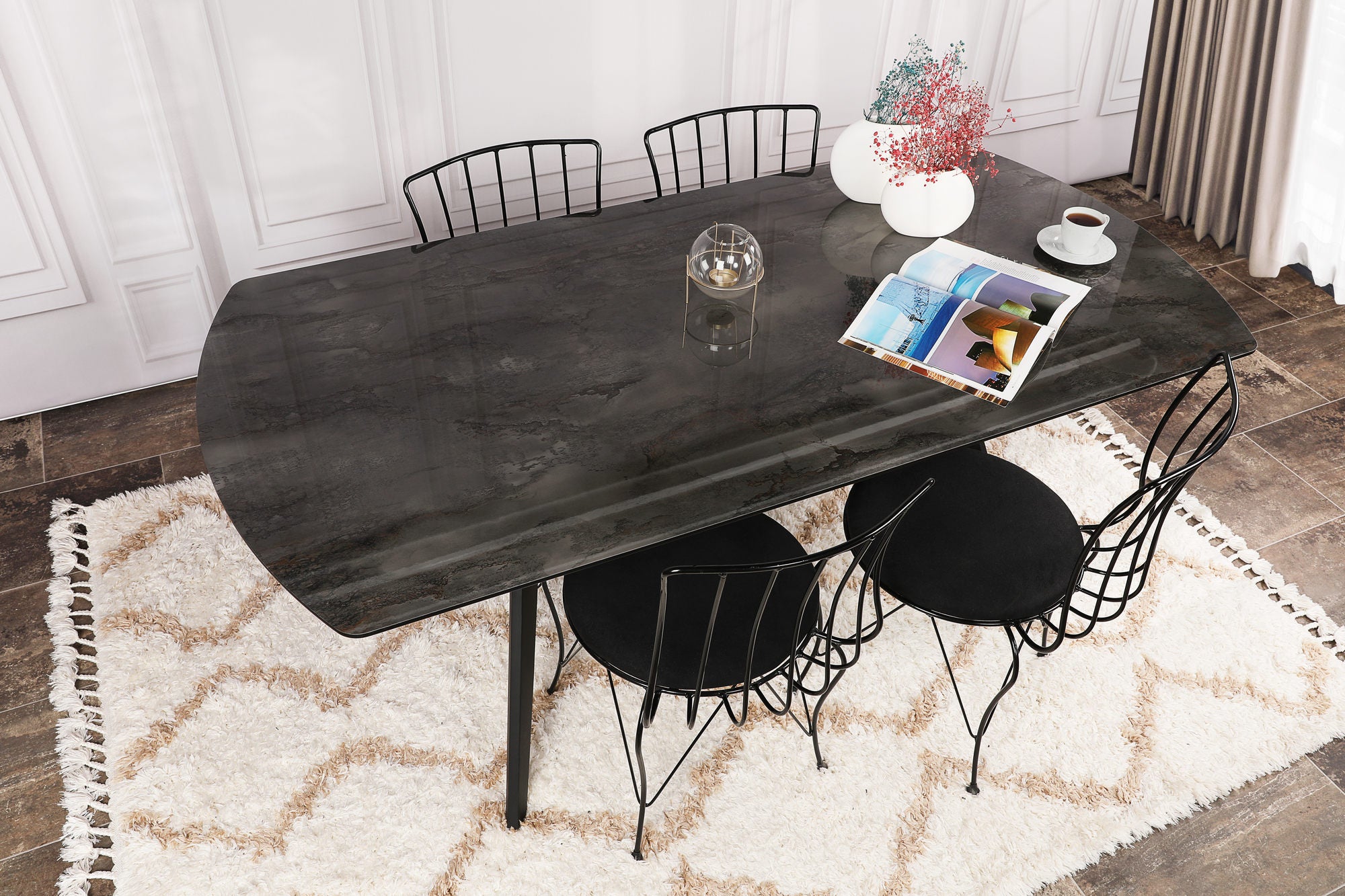 Mesa de jantar-Ares-Preto