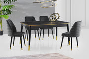 Mesa de Jantar Extensível-Flora-Preto
Dourado
