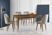 Mesa de Jantar Extensível-Flora-Nogueira
Ouro