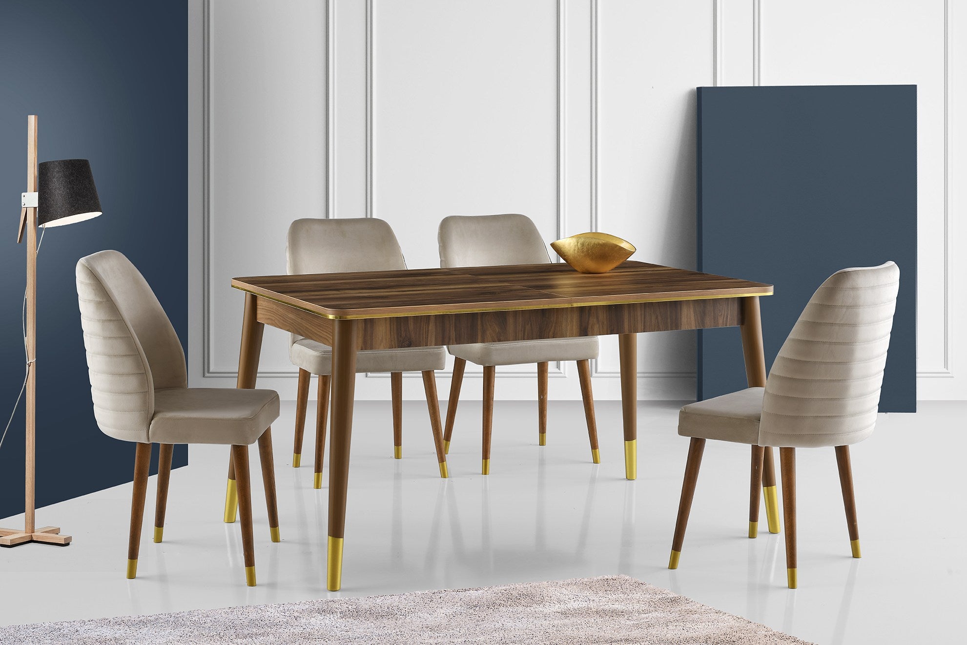 Mesa de Jantar Extensível-Flora-Nogueira
Ouro