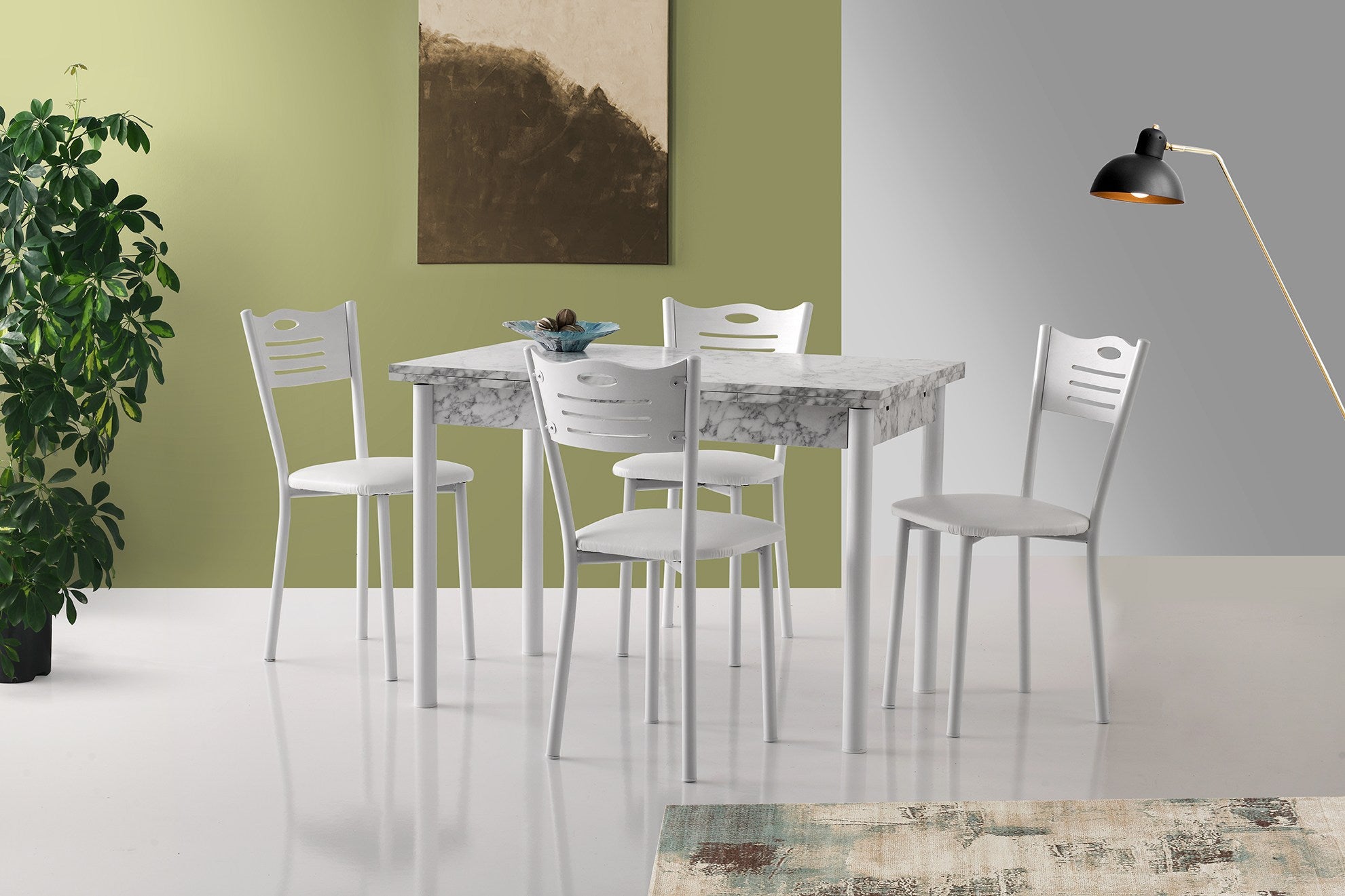 Mesa de Jantar Extensível-Polo-Branco
Cinza